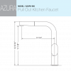 Houzer Azura Series Brushed Nickel Single Handle Pull-Out Kitchen Faucet
