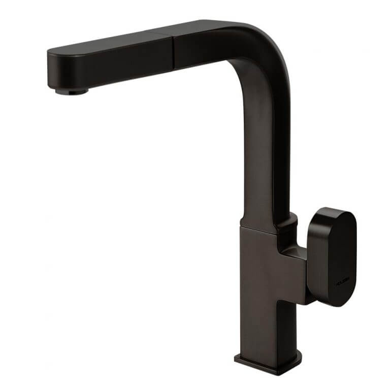Houzer Azura Series Brushed Nickel Single Handle Pull-Out Kitchen Faucet