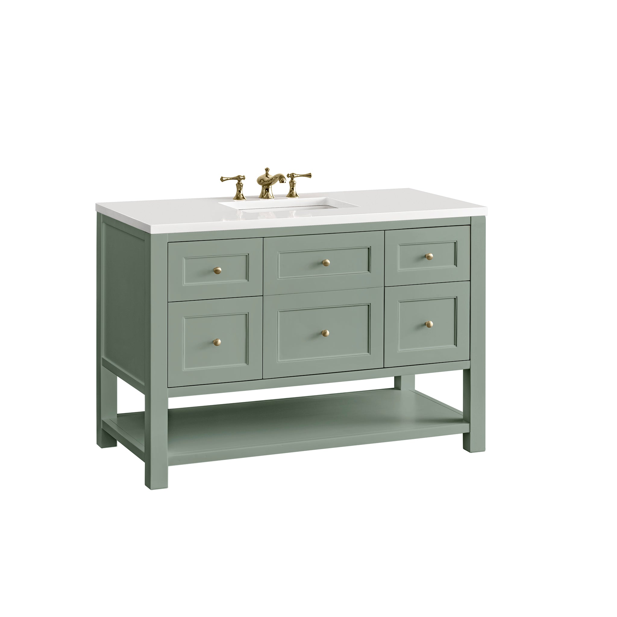 James Martin Breckenridge 48" Single Vanity in Smokey Celadon with 3cm Countertop