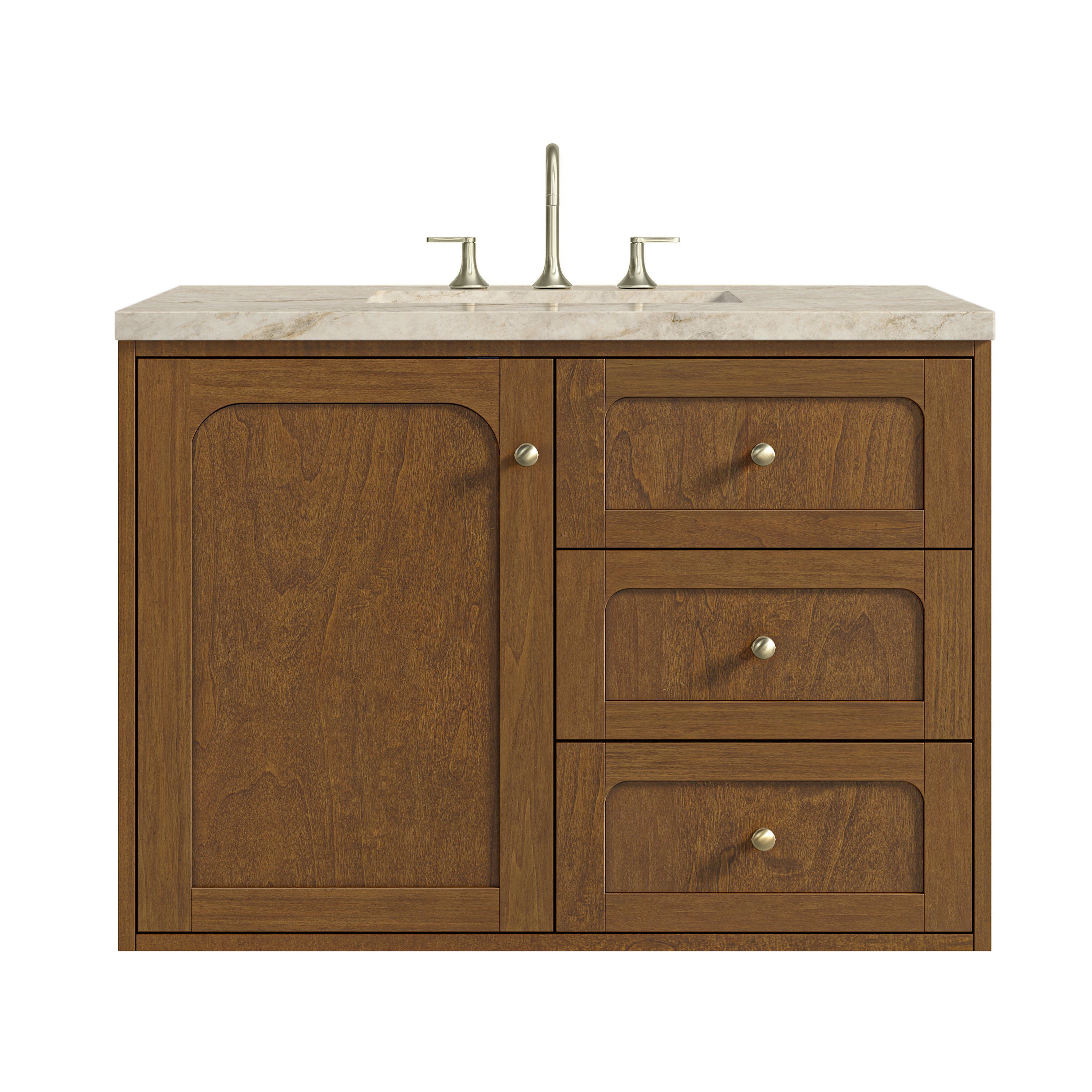 James Martin Laurent 36" Single Vanity in Honey Oak with 3cm Countertop