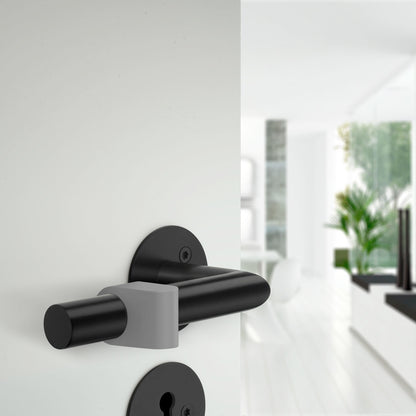 BESLAGSBODEN - Door stop for handle, Black rubber, Length 34 mm