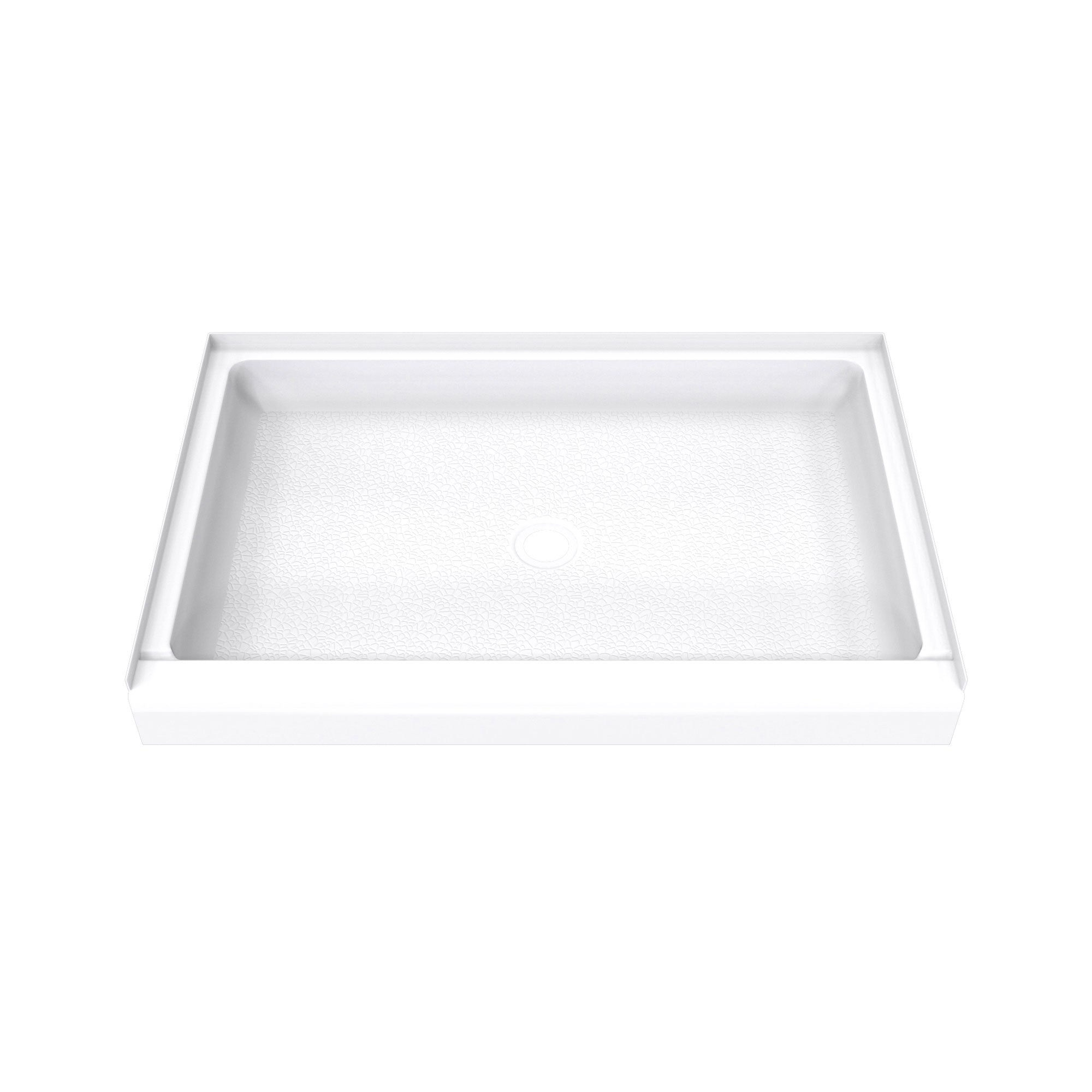 DreamLine DreamStone 32 inch D x 48 inch W x 5 1/2 inch H Center Drain Single Threshold Shower Base