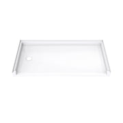 DreamLine DreamStone 30 inch D x 60 inch W x 4 3/16 inch H Drain Single Threshold Shower Base