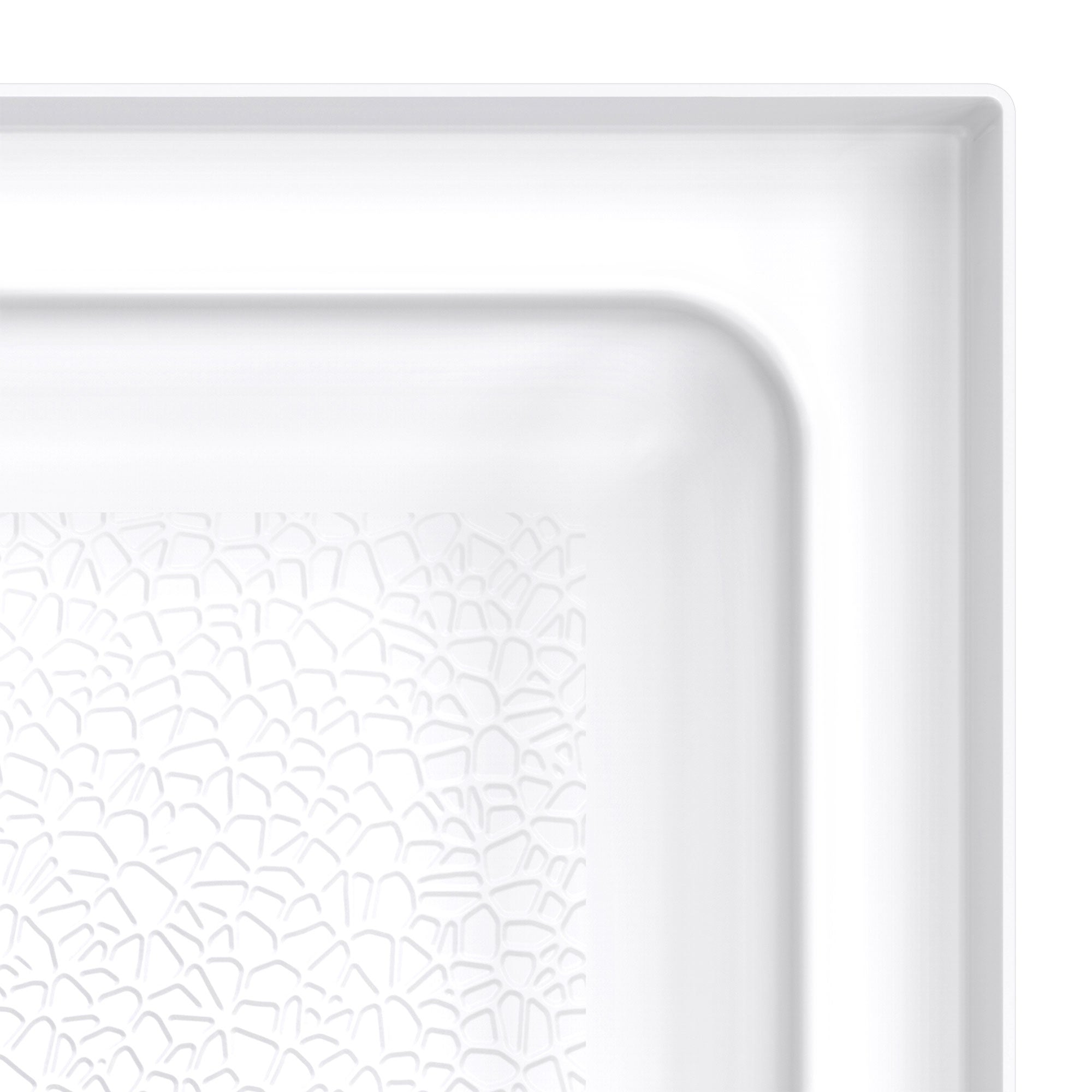 DreamLine DreamStone 34 inch D x 60 inch W x 5 1/2 inch H Center Drain Single Threshold Shower Base in White