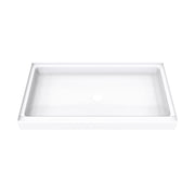 DreamLine DreamStone 34 inch D x 60 inch W x 5 1/2 inch H Center Drain Single Threshold Shower Base in White