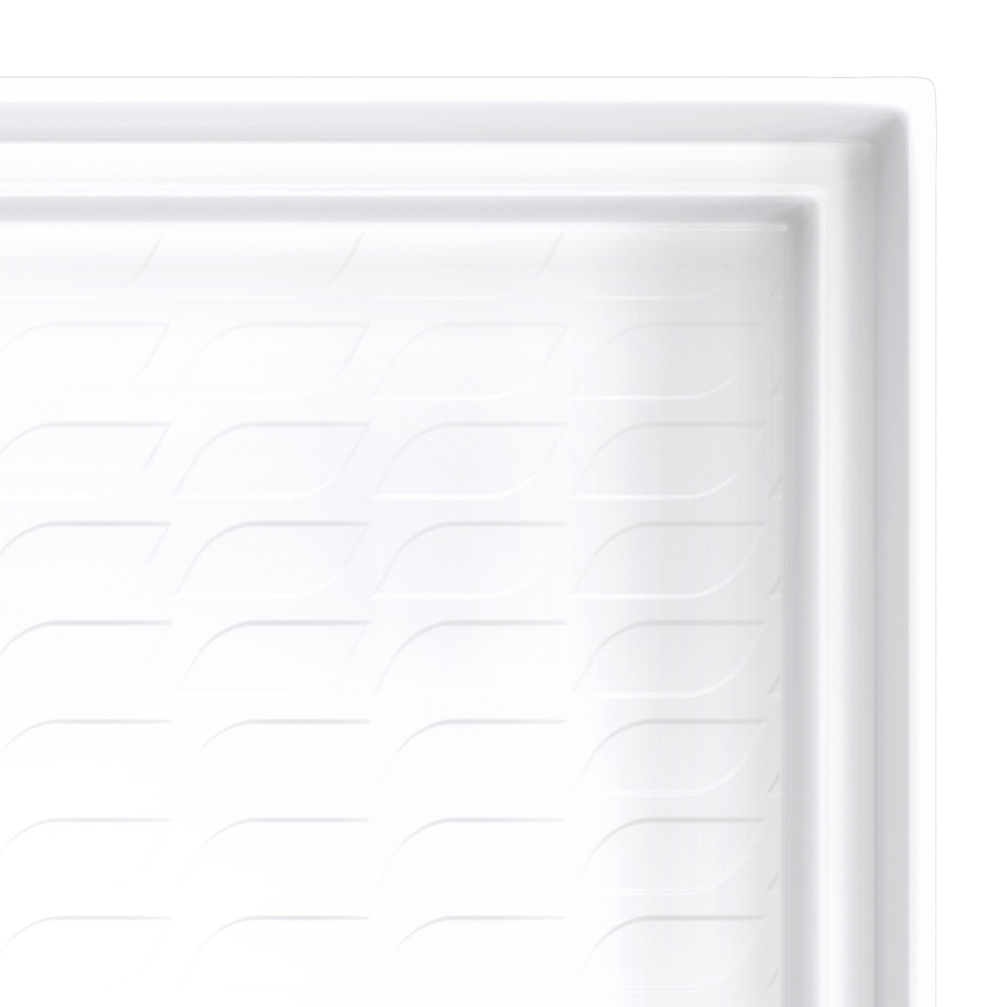 DreamLine DreamStone 33 inch D x 62 inch W x 3 1/2 inch H Front Drain Single Threshold Shower Base