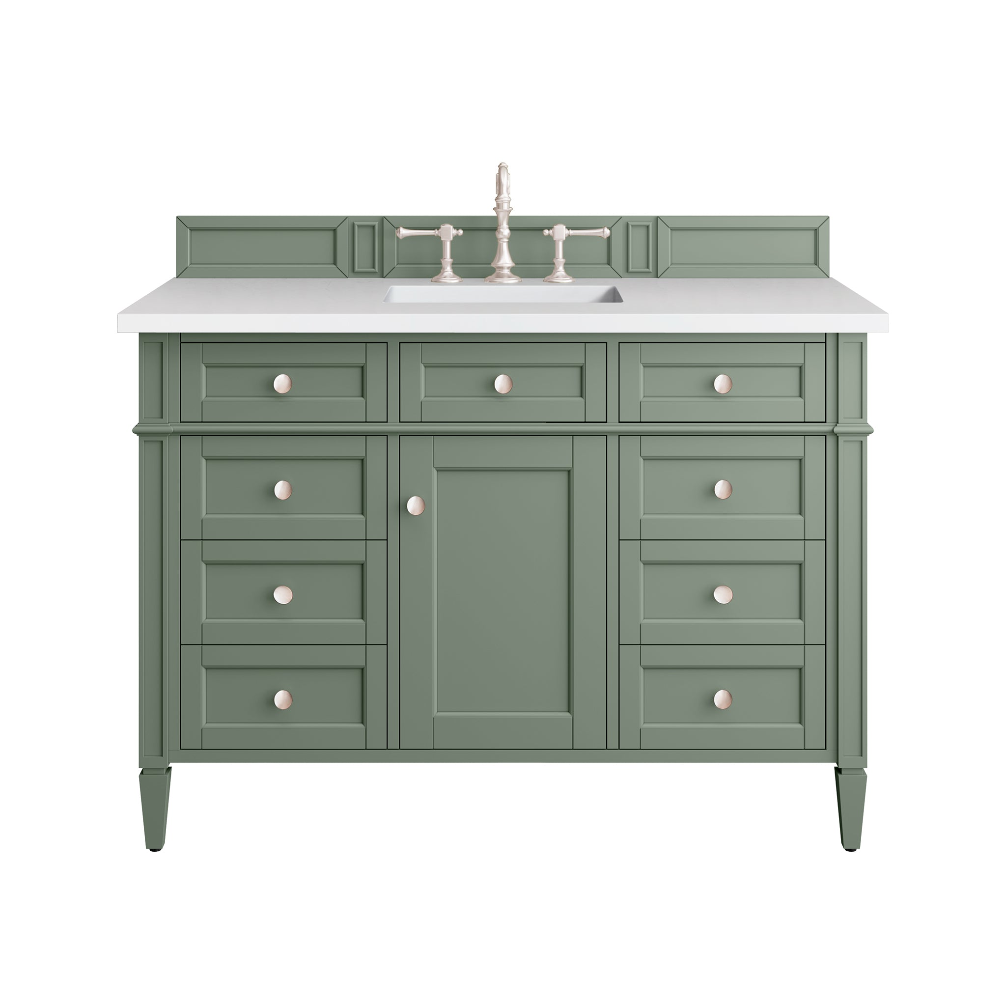 James Martin Brittany 48" Single Vanity in Smokey Celadon with 3cm Countertop