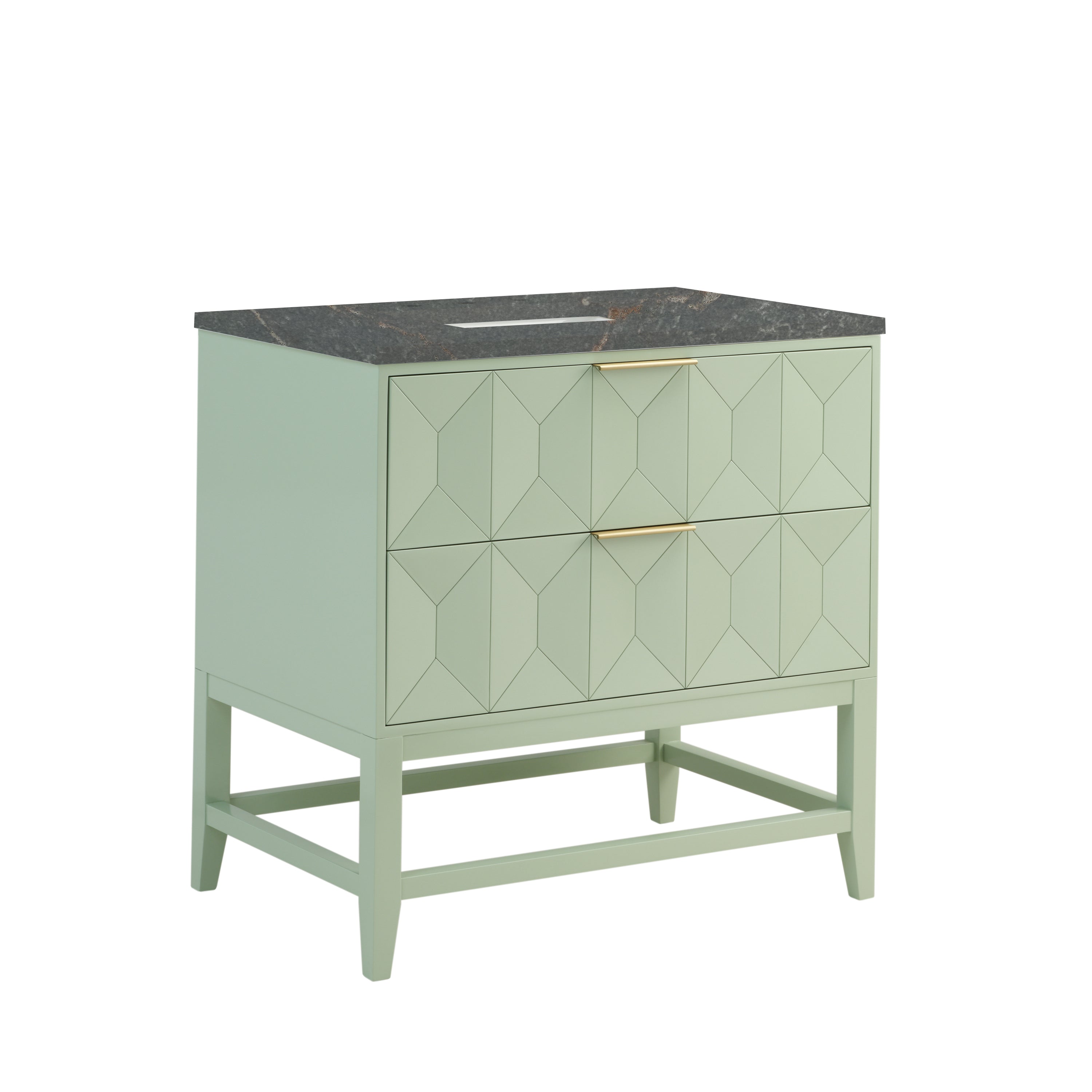 James Martin Emmeline 36" Single Vanity in Pistachio with 3cm Countertop