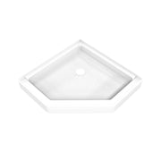 DreamLine DreamStone 36 inch D x 36 inch W x 5 1/2 inch H Corner Drain Neo-Angle Shower Base