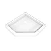 DreamLine DreamStone 38 inch D x 38 inch W x 5 1/2 inch H Corner Drain Neo-Angle Shower Base