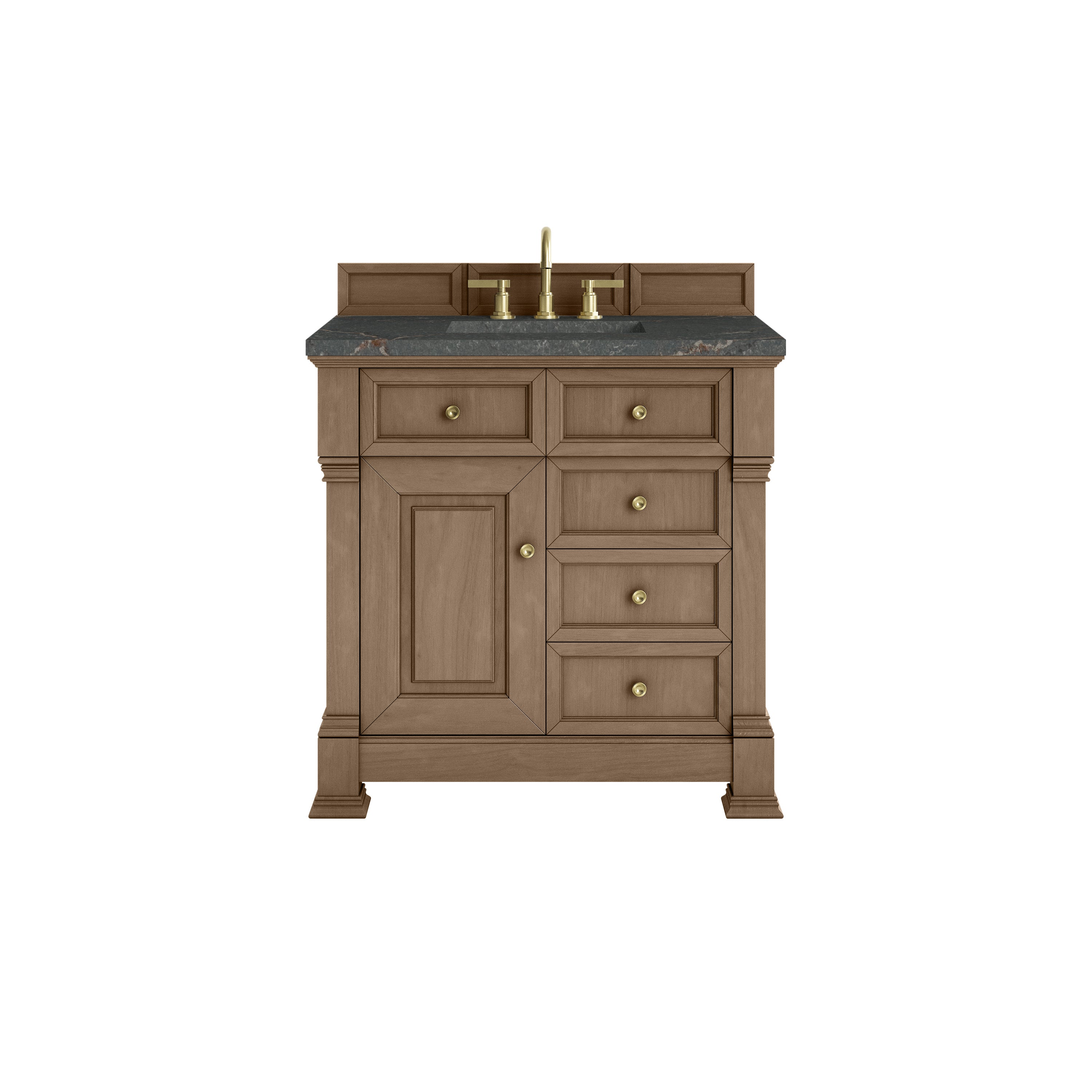 James Martin Brookfield 36" Single Vanity in Pecan with 3cm Countertop