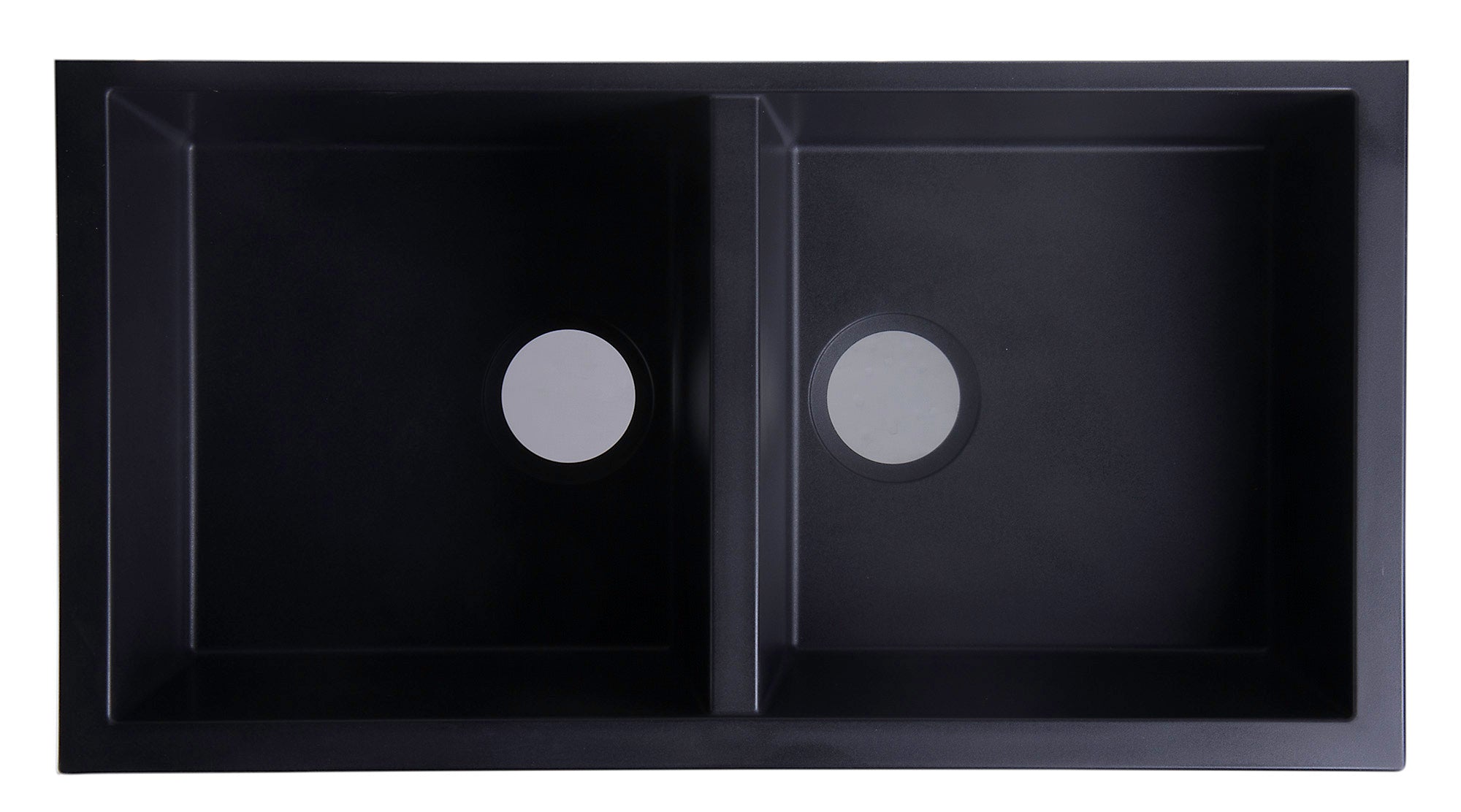 ALFI brand AB3420UM 34" Undermount Double Bowl Granite Composite Kitchen Sink