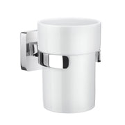 ICE - Holder in Polished Chrome with Porcelain Tumbler