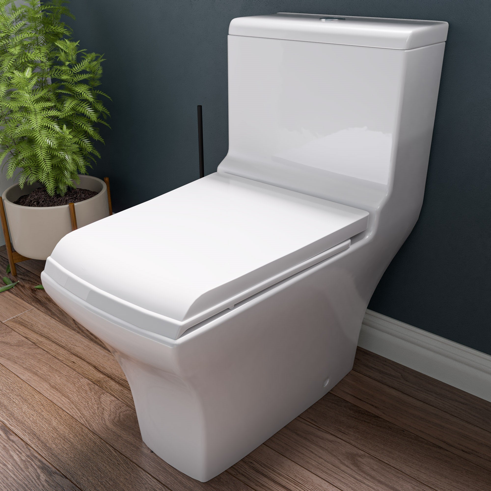 EAGO TB356 DUAL FLUSH ONE PIECE  HIGH EFFICIENCY LOW FLUSH CERAMIC TOILET