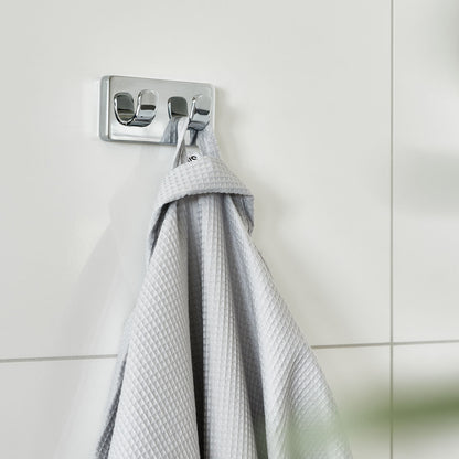 ICE - Double Towel Hook in Polished Chrome.