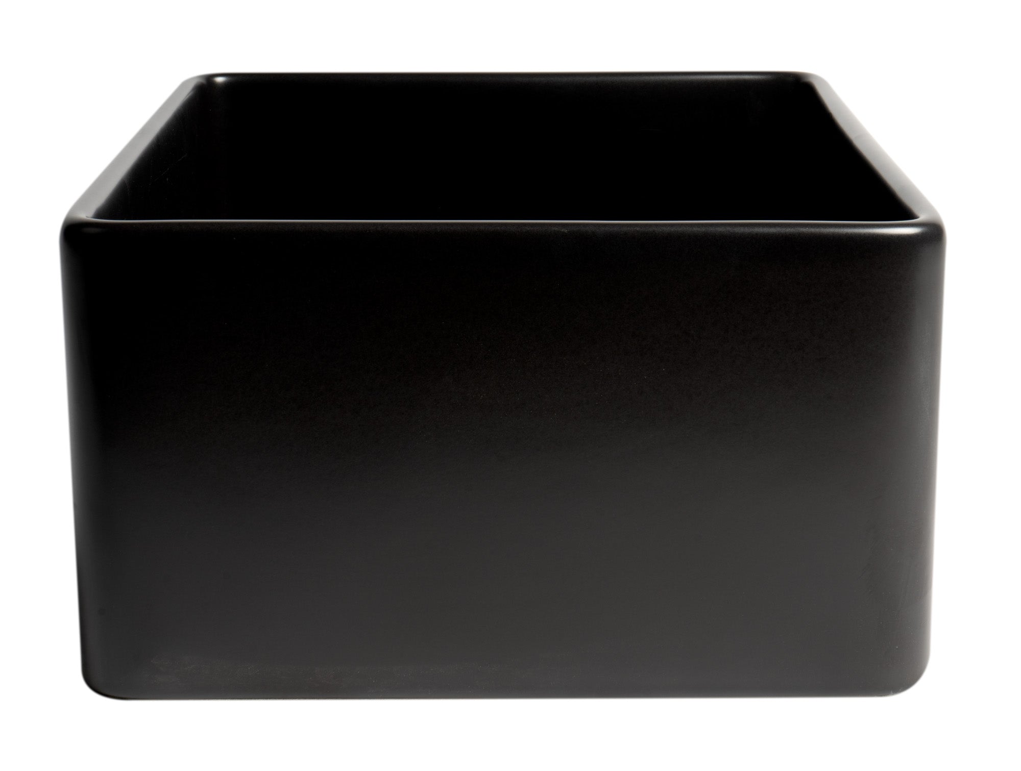 ALFI brand ABF2418 Smooth Apron 24" x 18" Single Bowl Fireclay Farm Sink