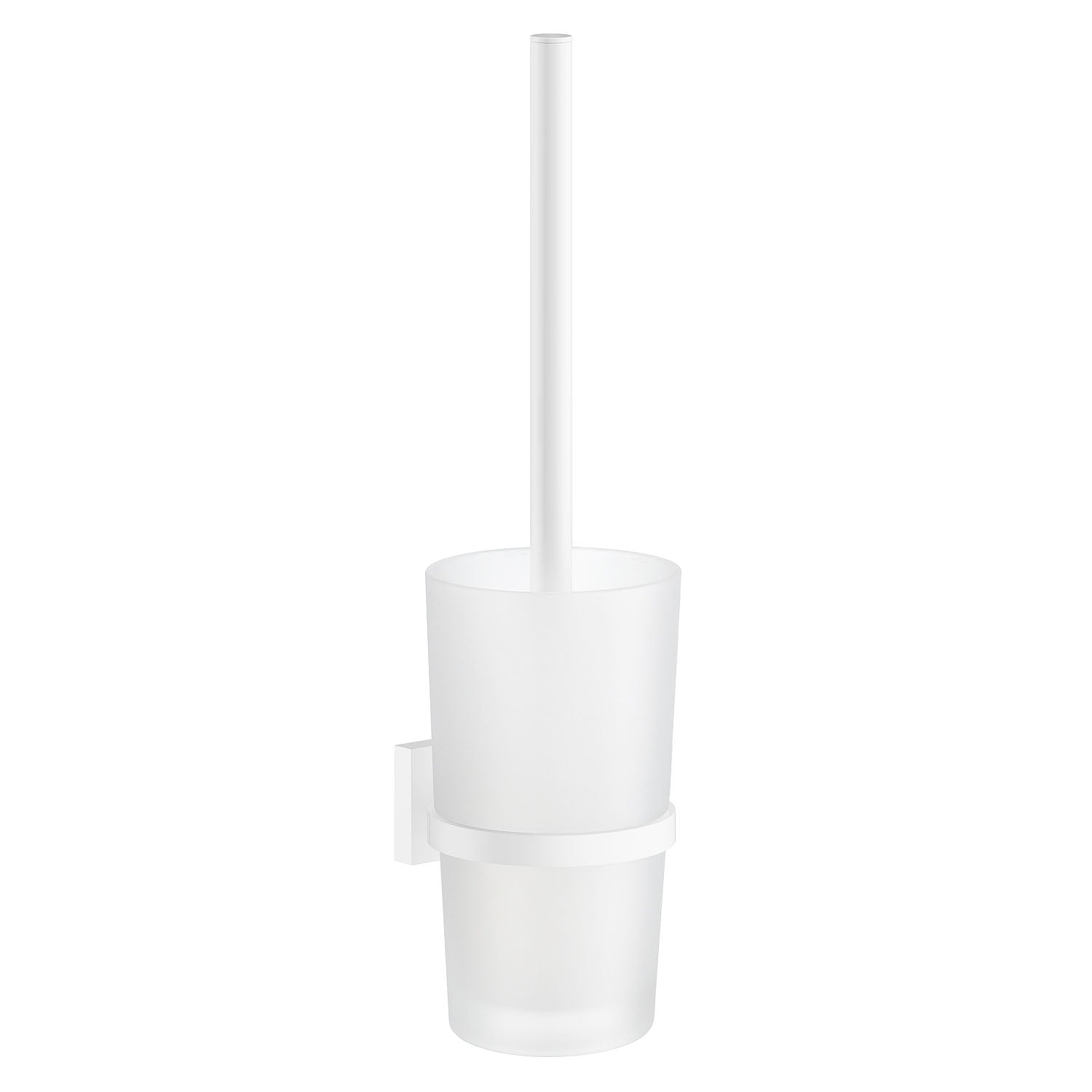 HOUSE - Toilet Brush incl Container in Frosted Glass wall mounted