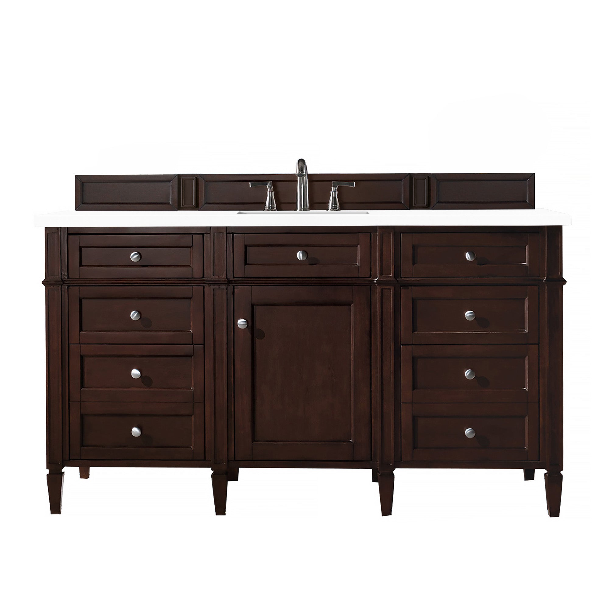 James Martin Brittany 60" Single Vanity in Burnished Mahogany with 3cm Countertop