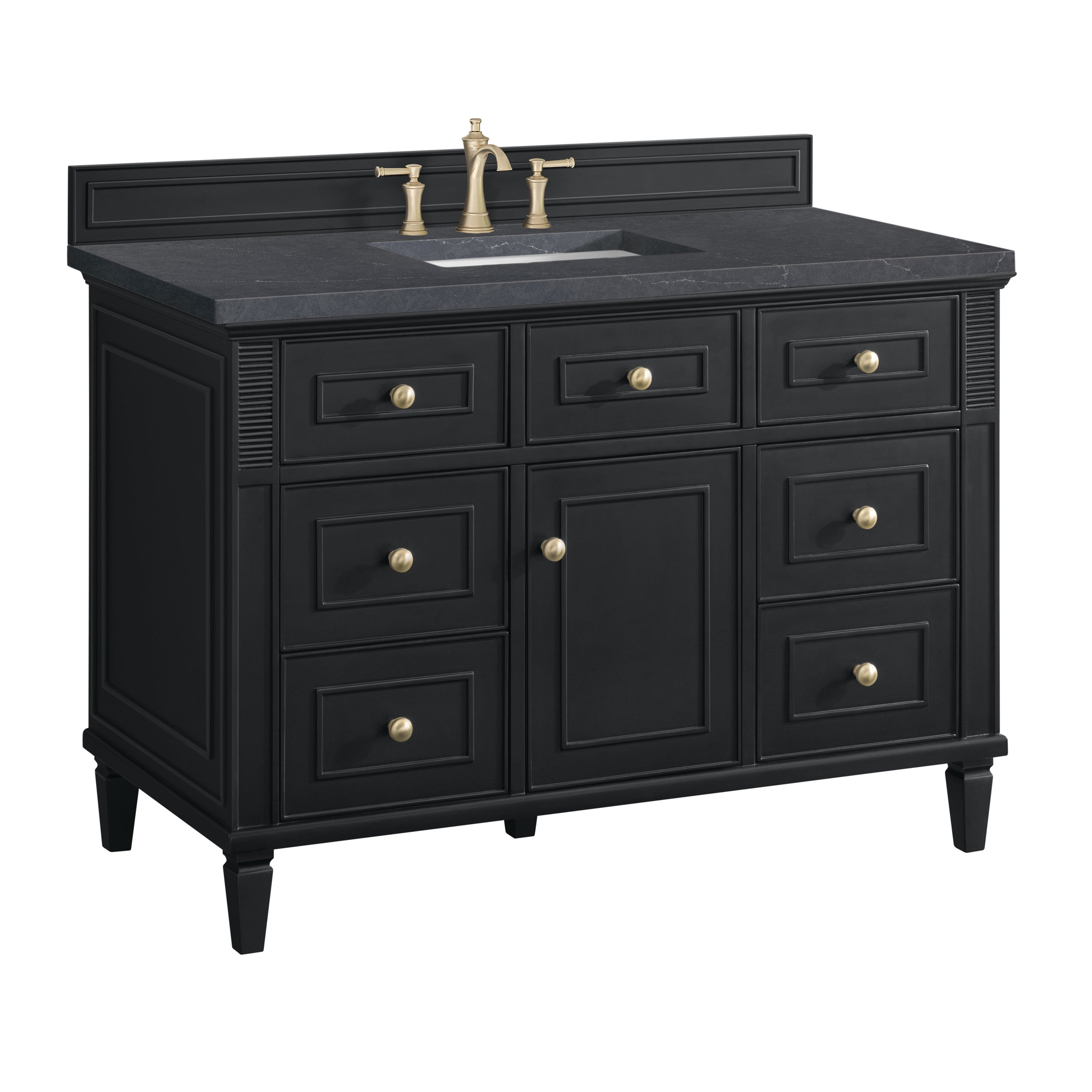 James Martin Lorelai 48" Single Vanity in Black Onyx with 3cm Countertop