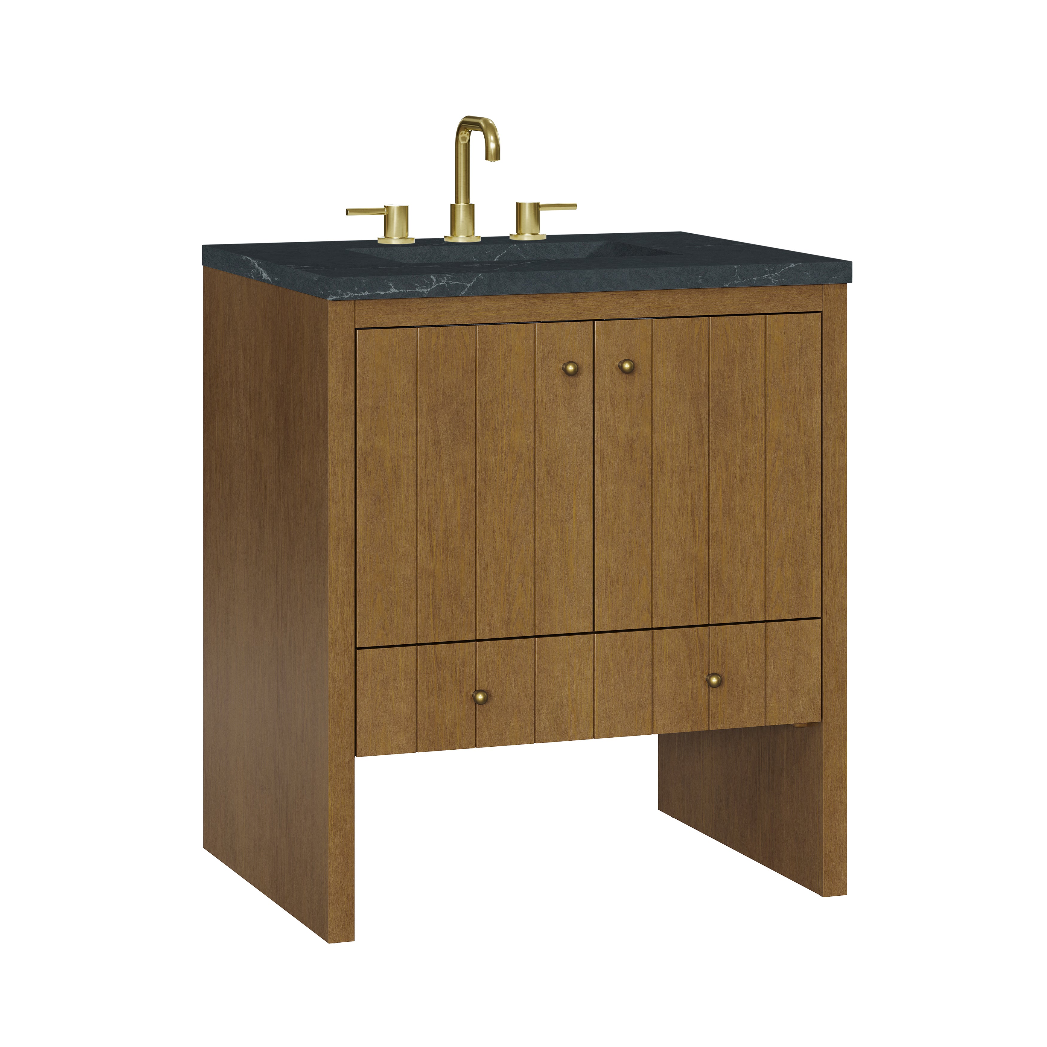 James Martin Hudson 30" Single Vanity in Honey Oak with 3cm Countertop
