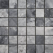 Bardiglio Polished Marble Mosaic Square 2"X2"