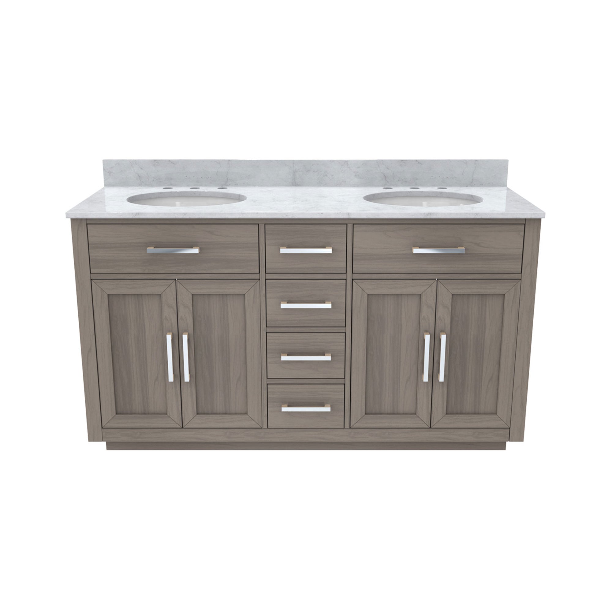Dexterity 60 Inch Vanity with Oval Sinks