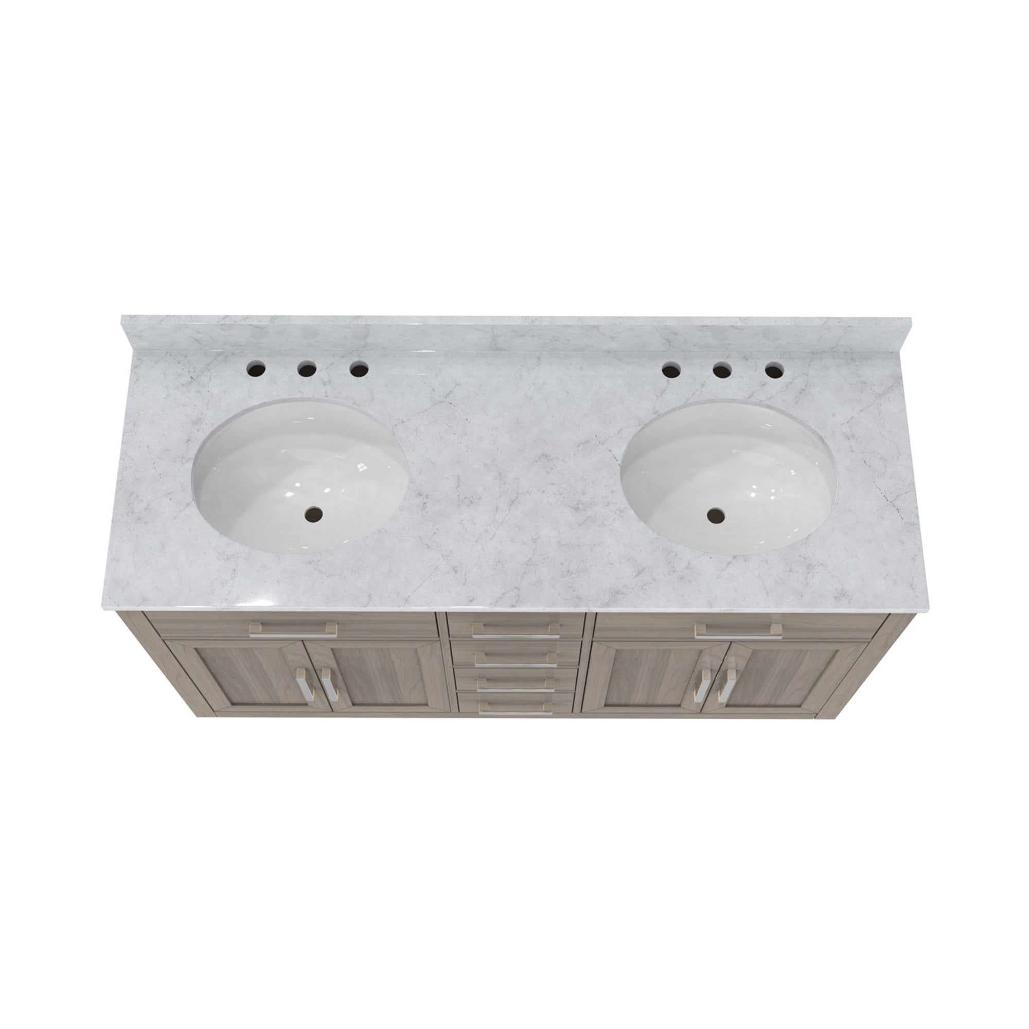 Dexterity 60 Inch Vanity with Oval Sinks