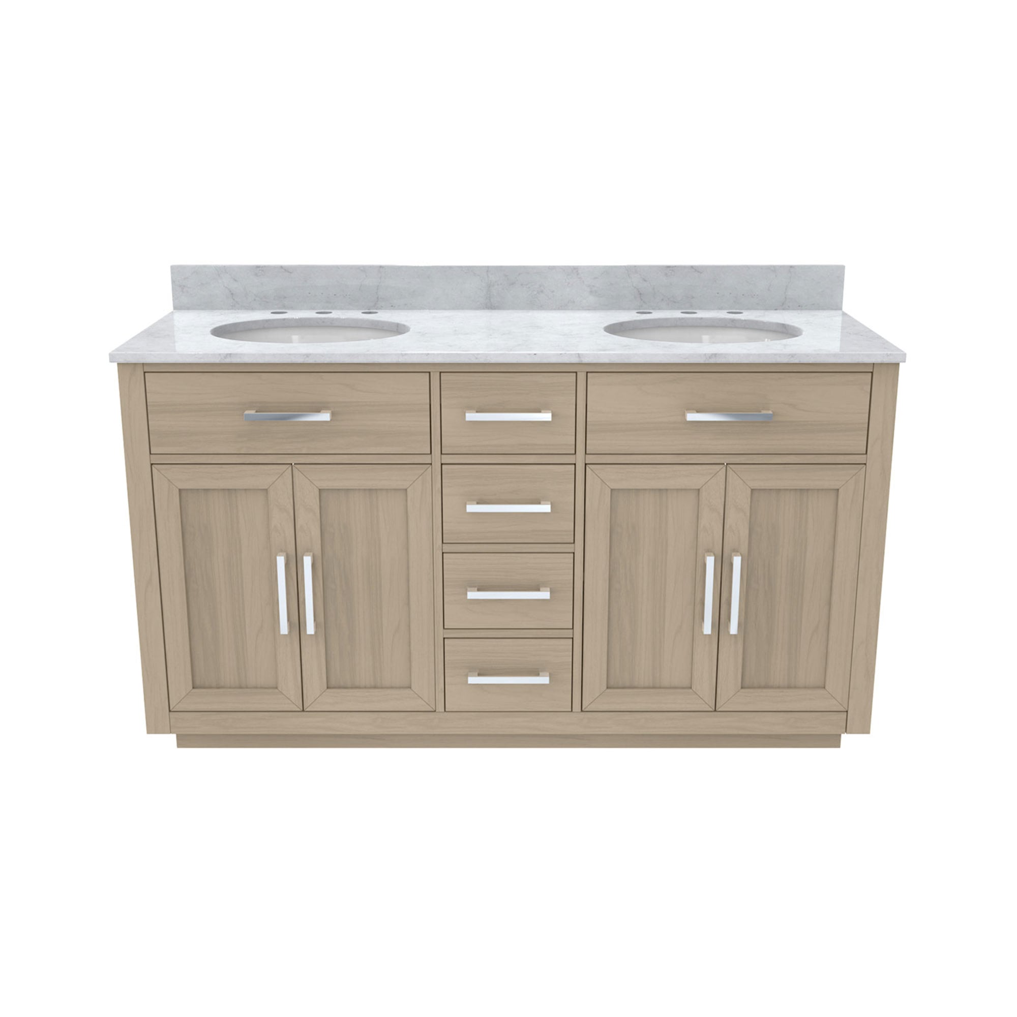 Dexterity 60 Inch Vanity with Oval Sinks