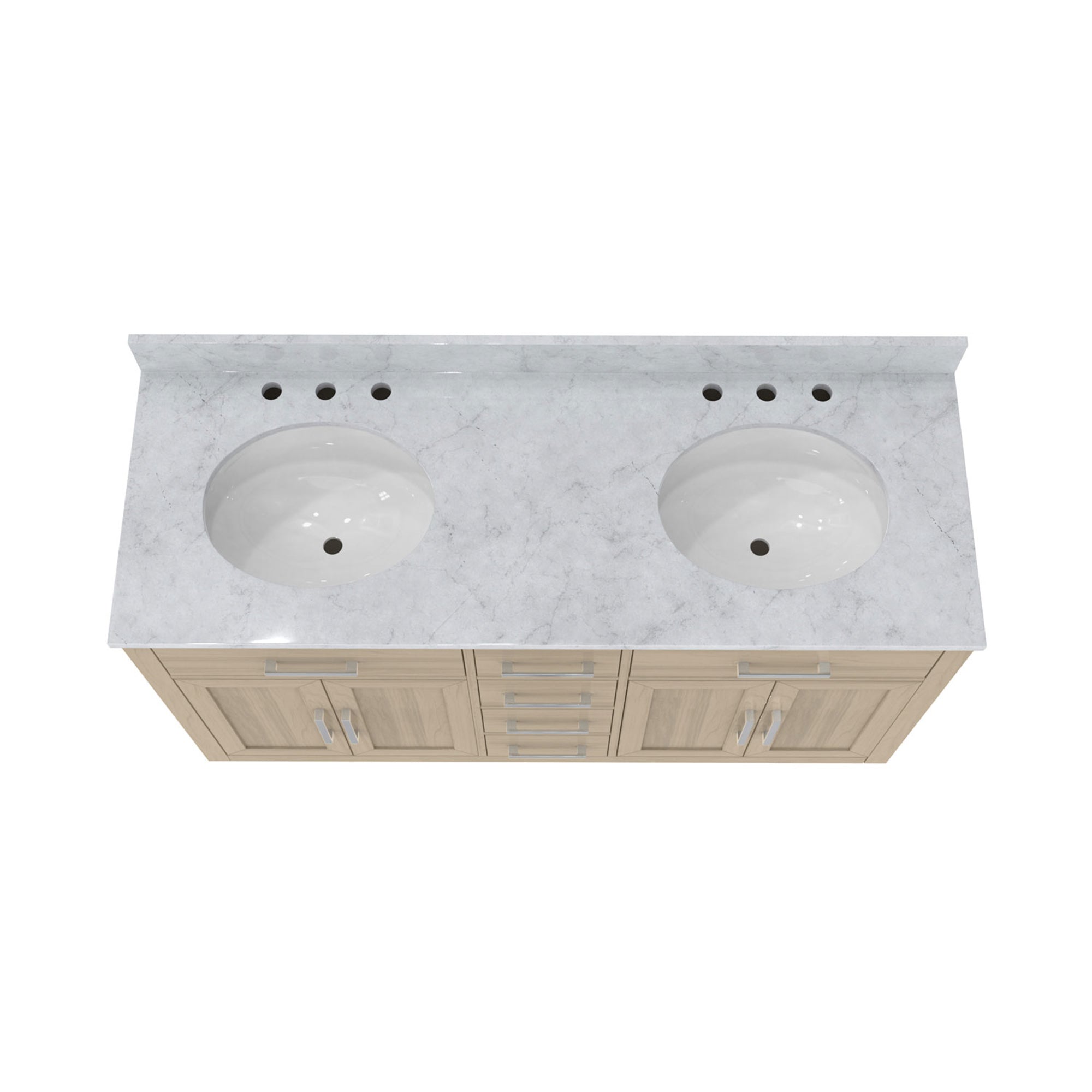 Dexterity 60 Inch Vanity with Oval Sinks