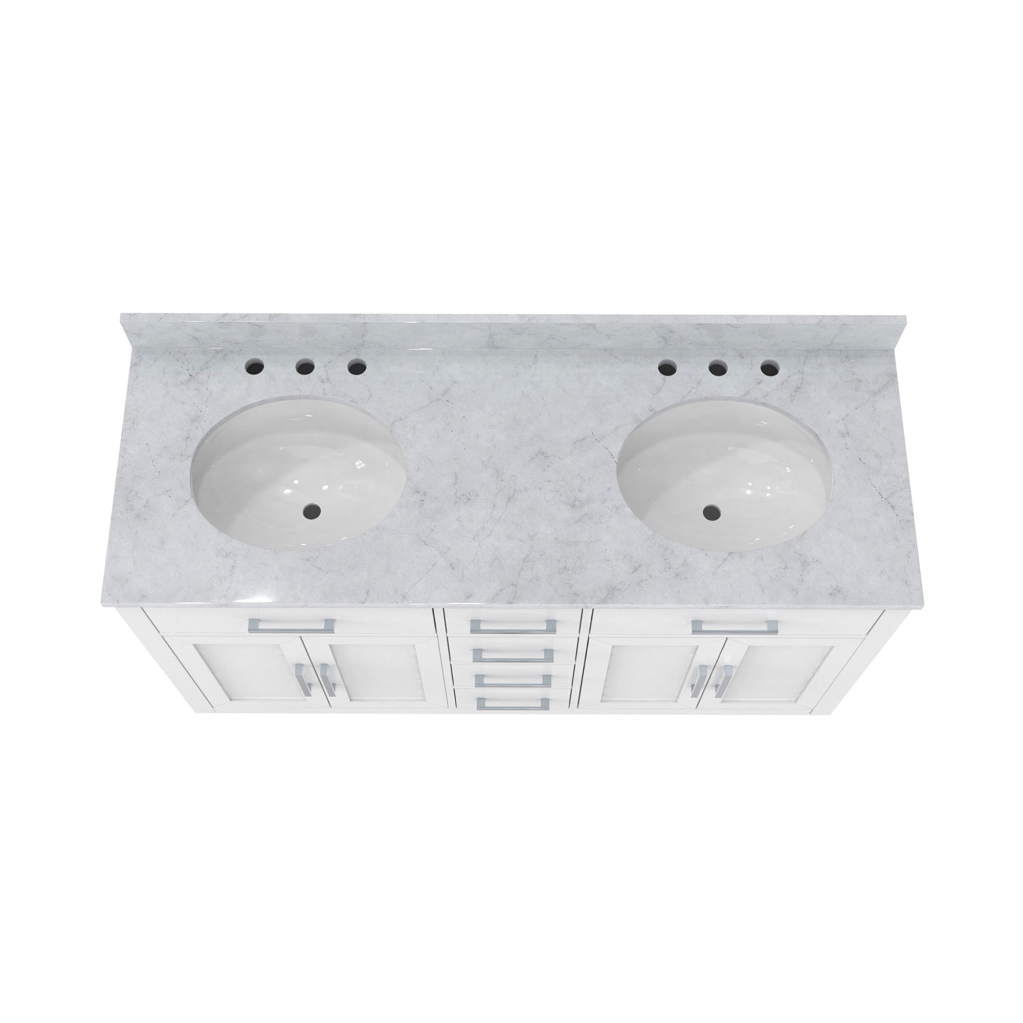 Dexterity 60 Inch Vanity with Oval Sinks