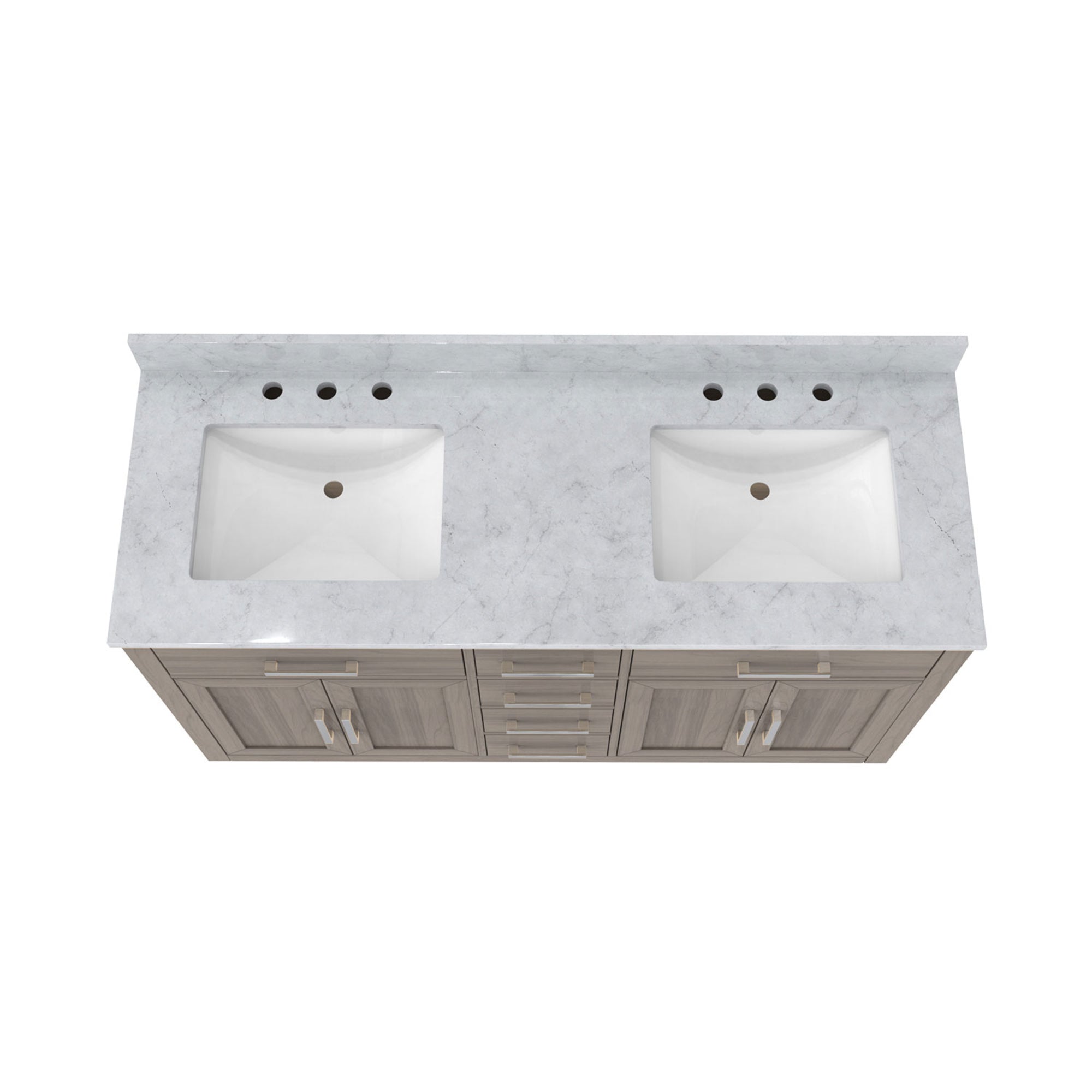 Dexterity 60" Vanity with Rectangular Sinks