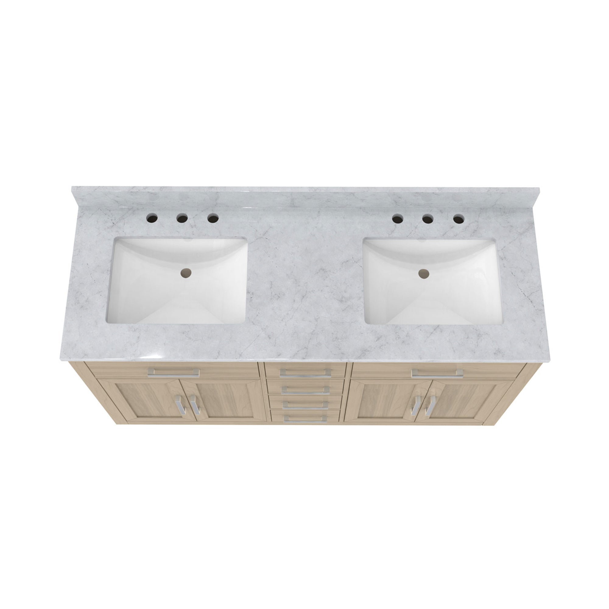 Dexterity 60" Vanity with Rectangular Sinks