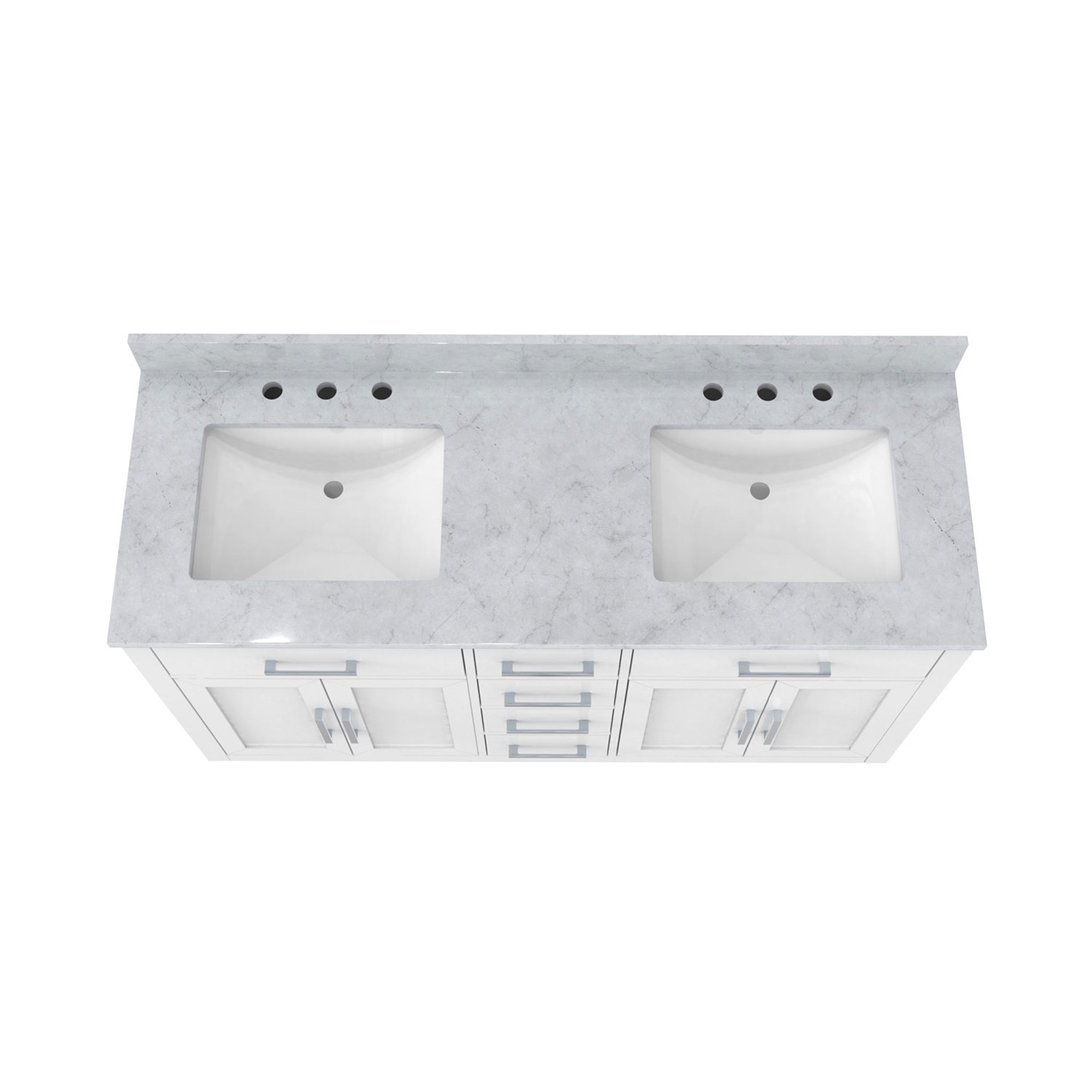 Dexterity 60" Vanity with Rectangular Sinks