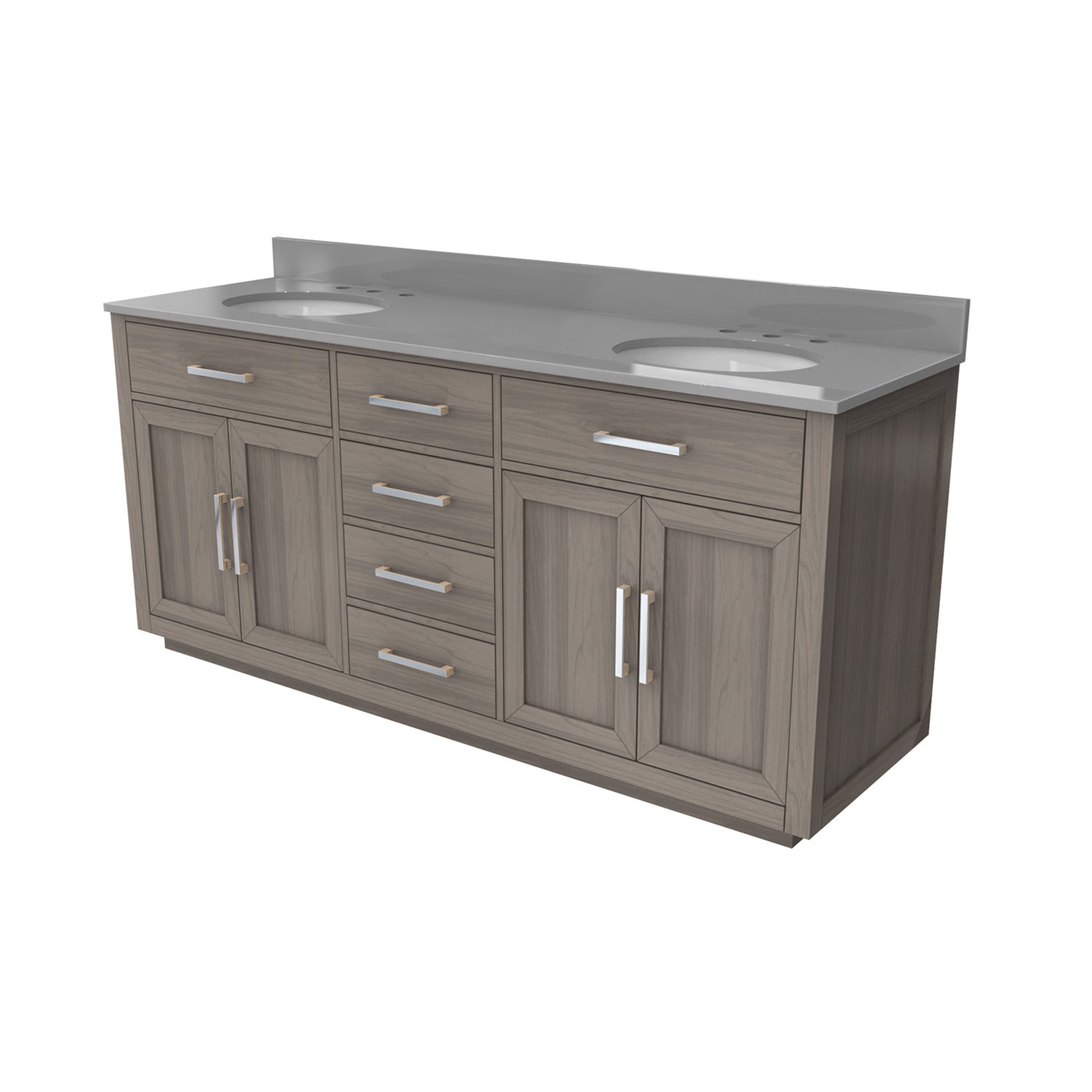 Dexterity 72" Vanity, Oval Sinks