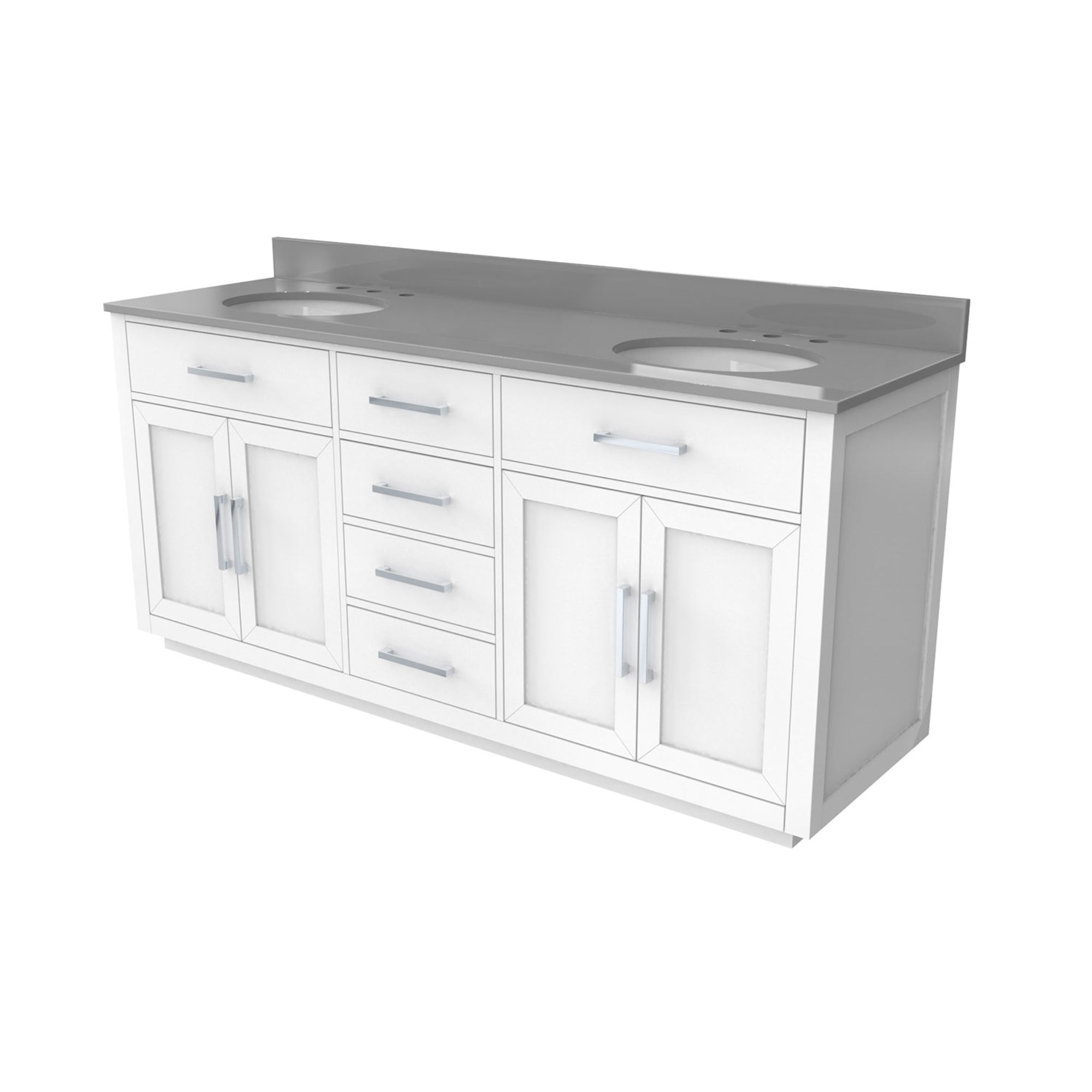 Dexterity 72" Vanity, Oval Sinks
