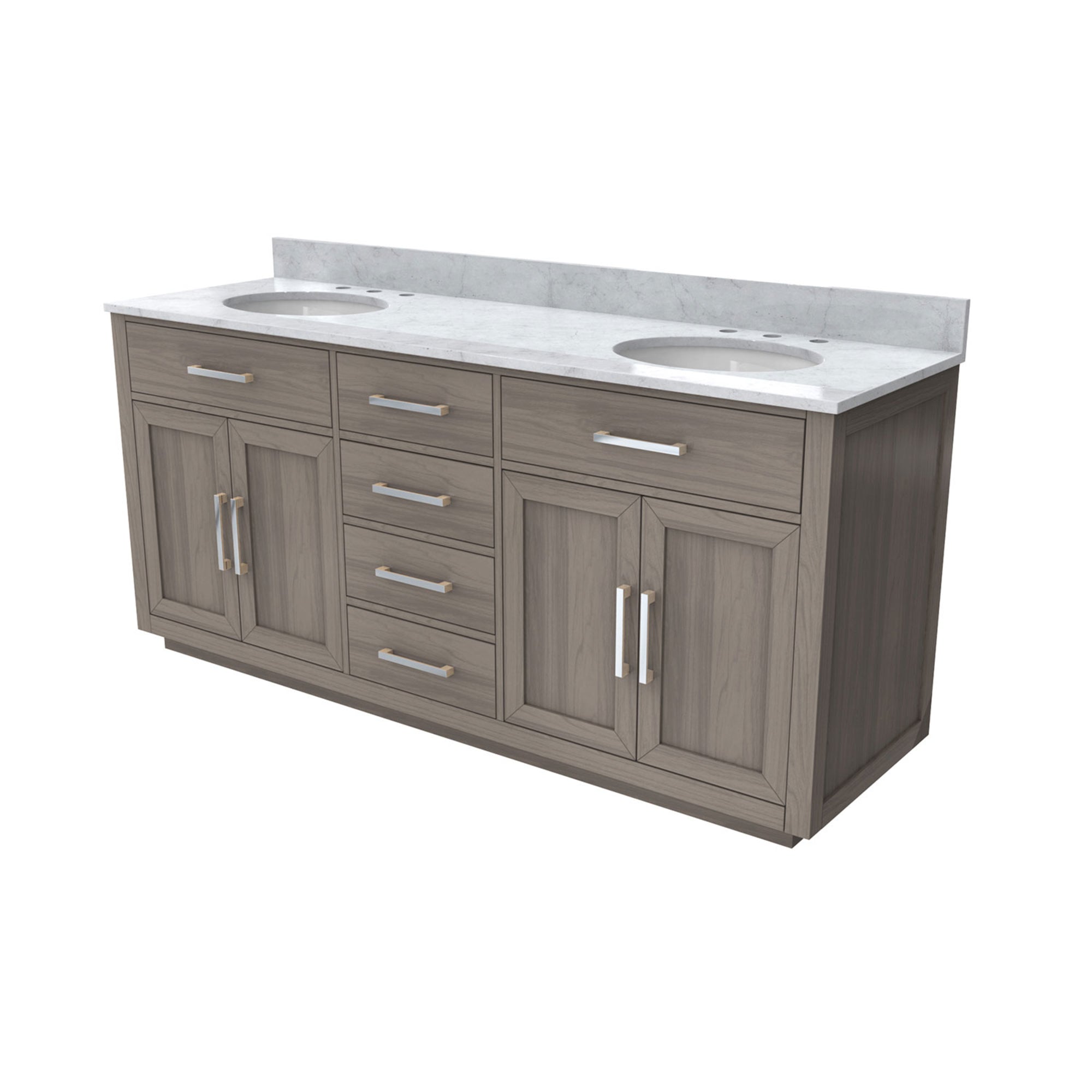 Dexterity 72" Vanity, Oval Sinks