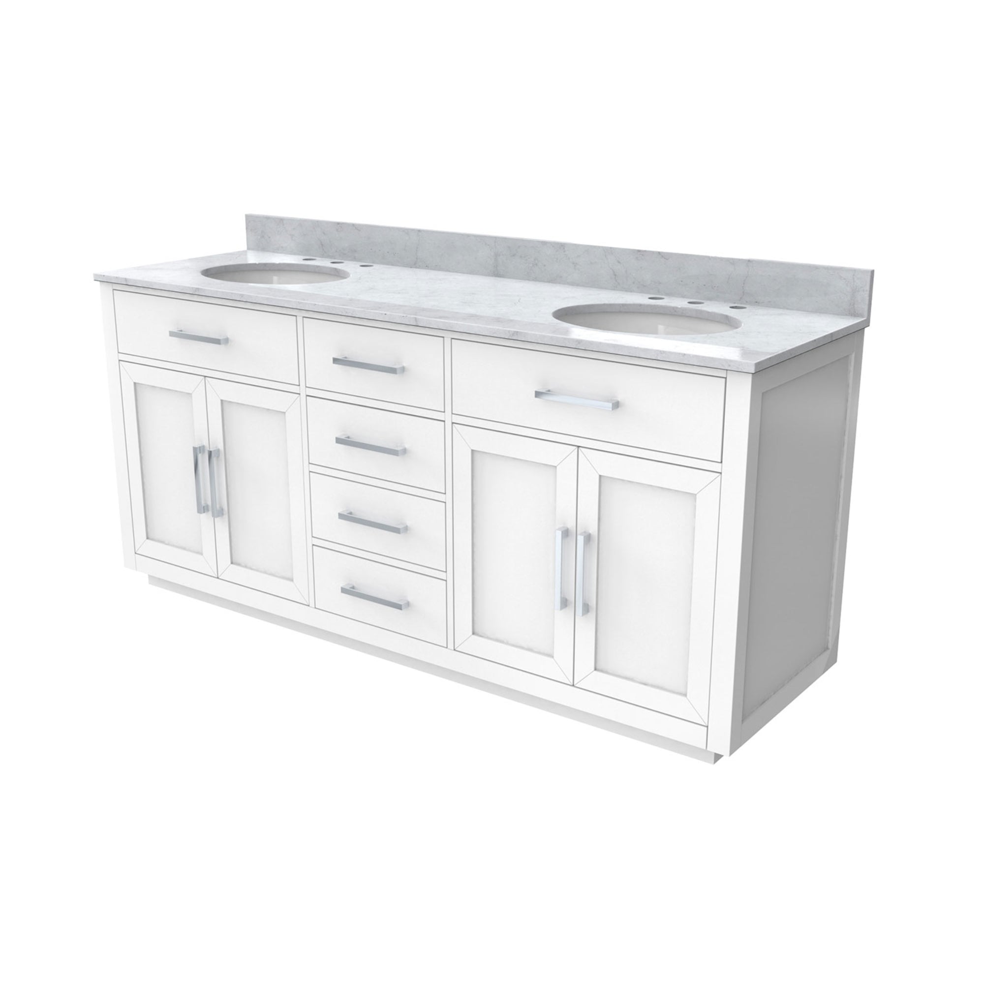 Dexterity 72" Vanity, Oval Sinks