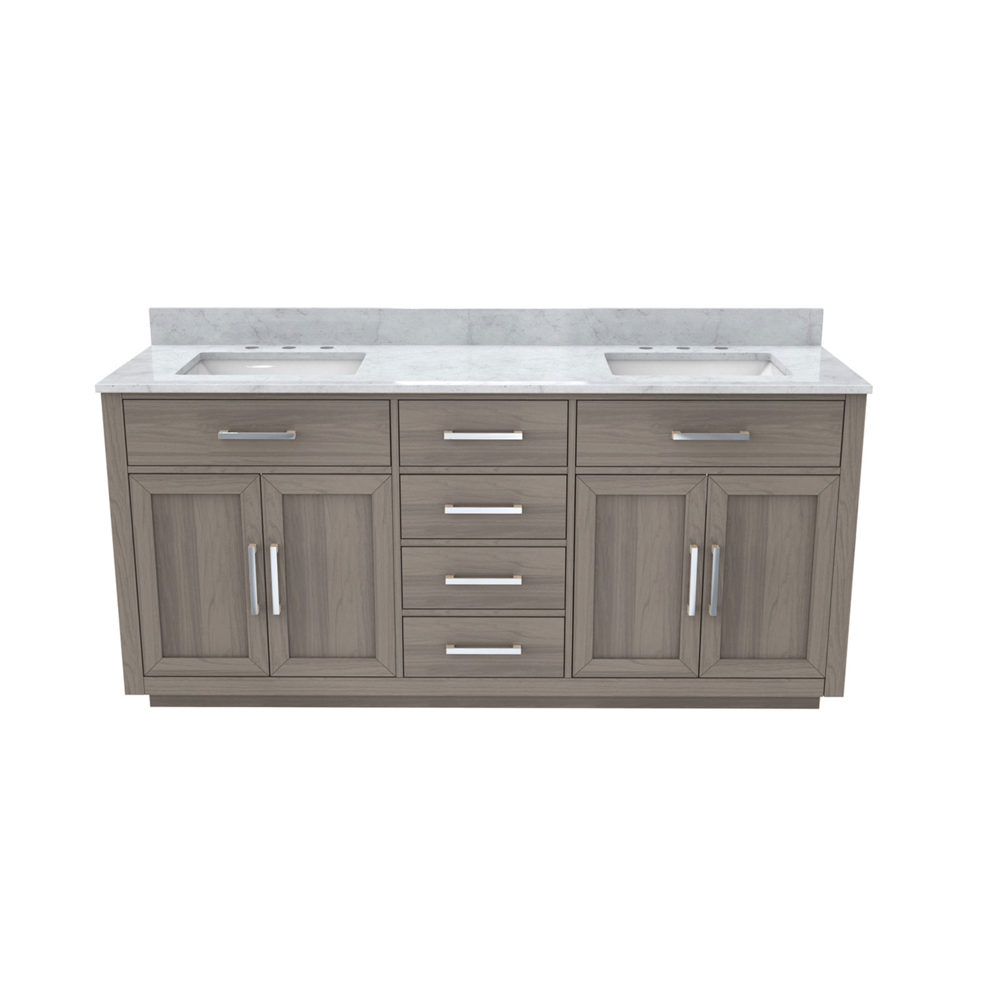 Dexterity 72" Vanity with Rectangular Sinks
