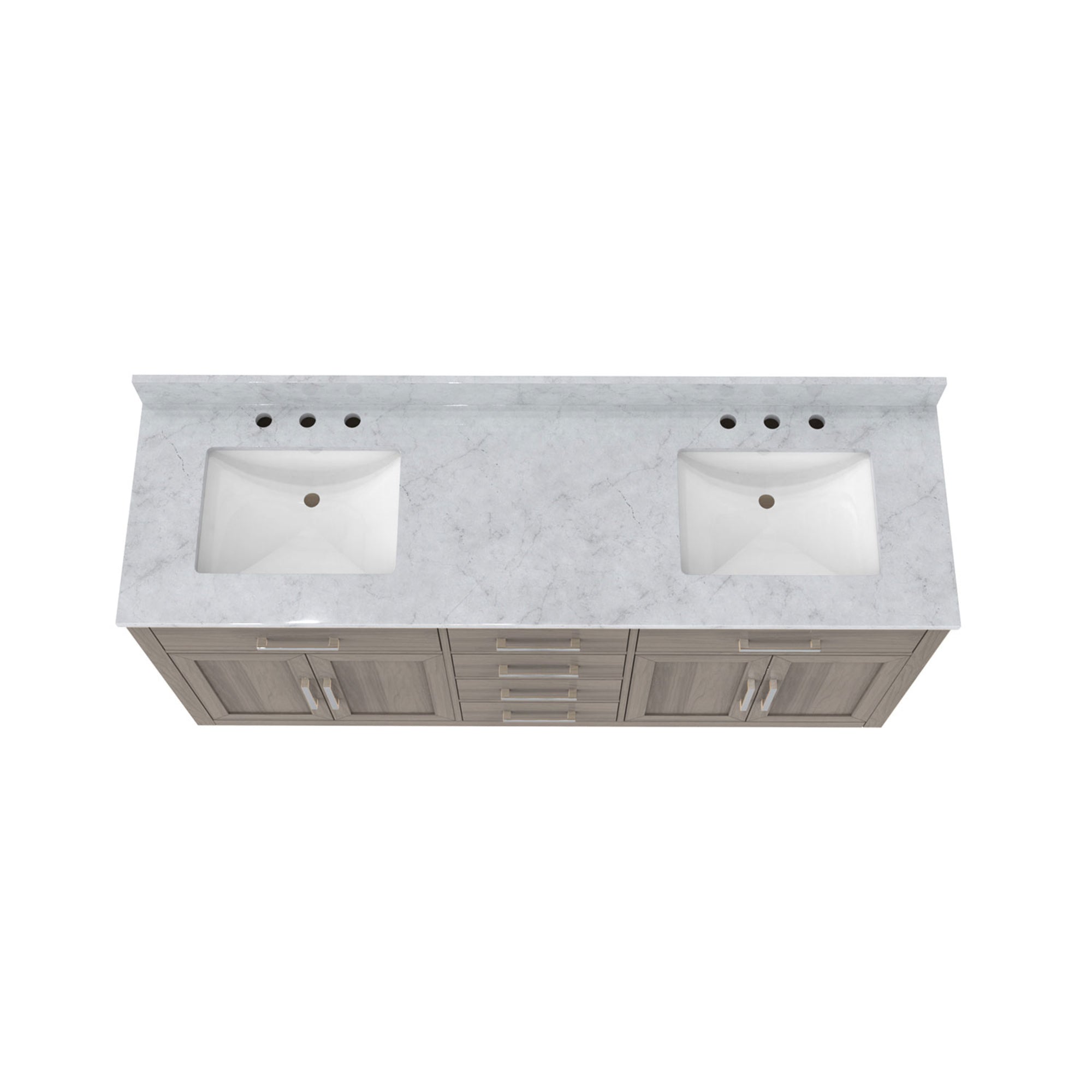 Dexterity 72" Vanity with Rectangular Sinks