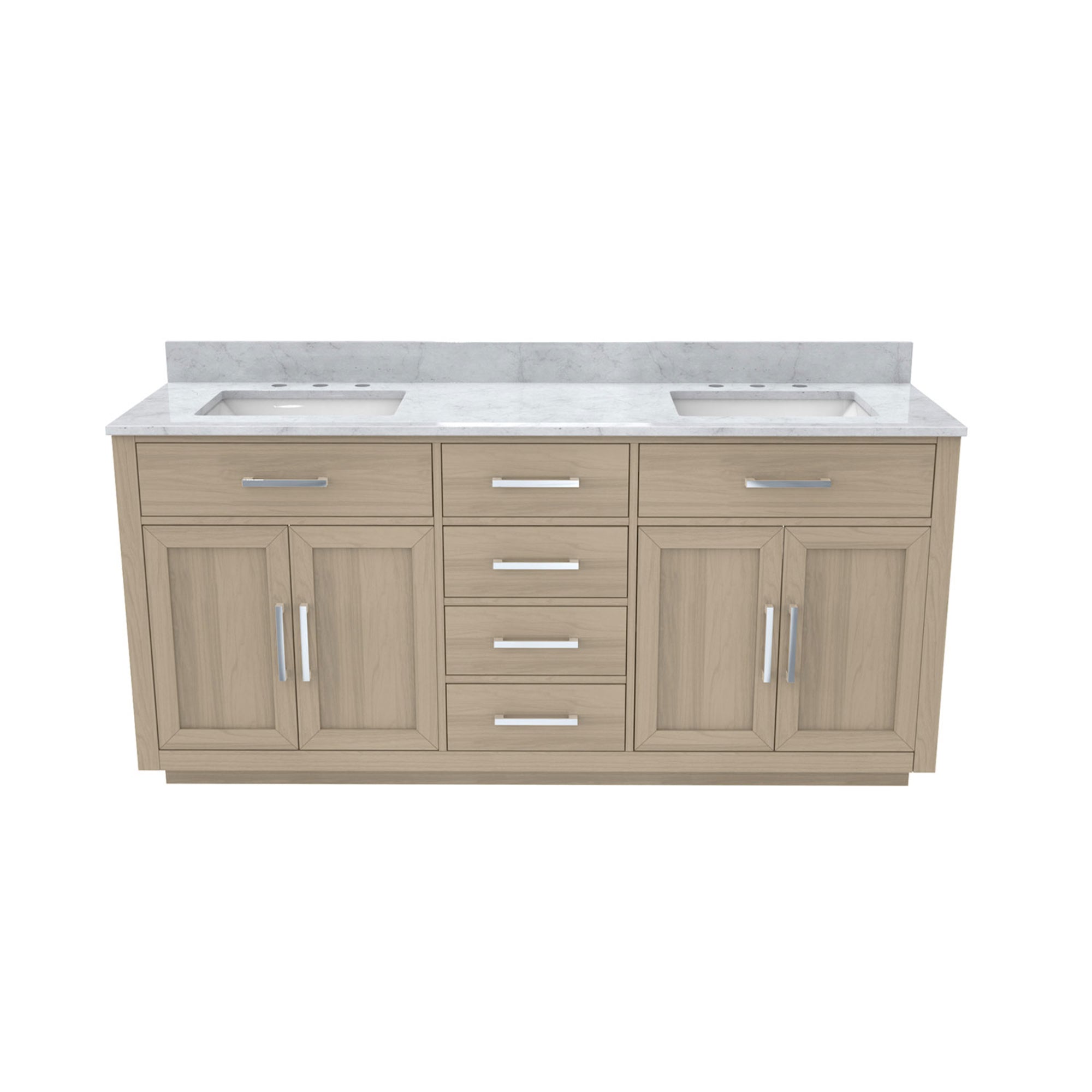 Dexterity 72" Vanity with Rectangular Sinks