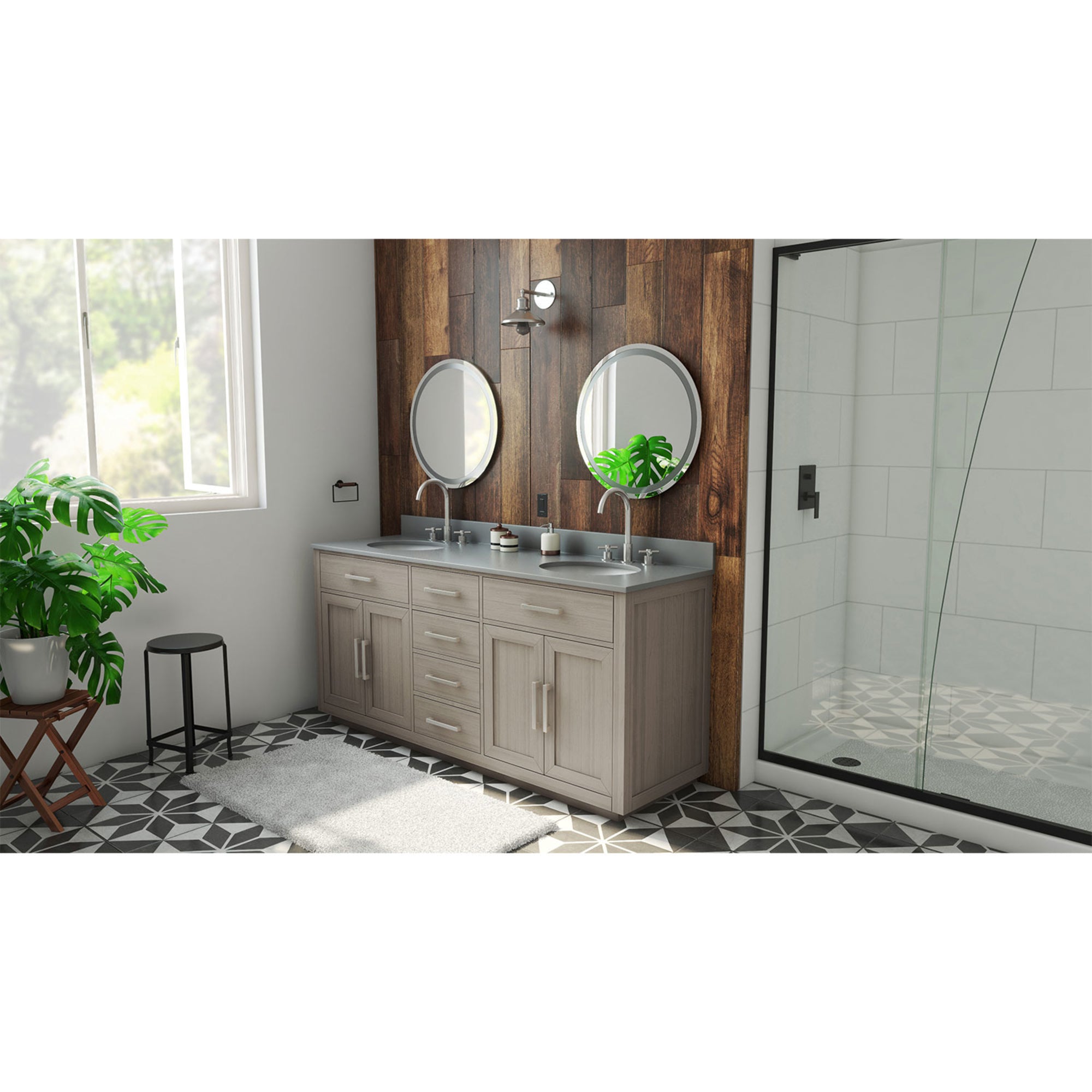 Dexterity 72" Vanity, Oval Sinks