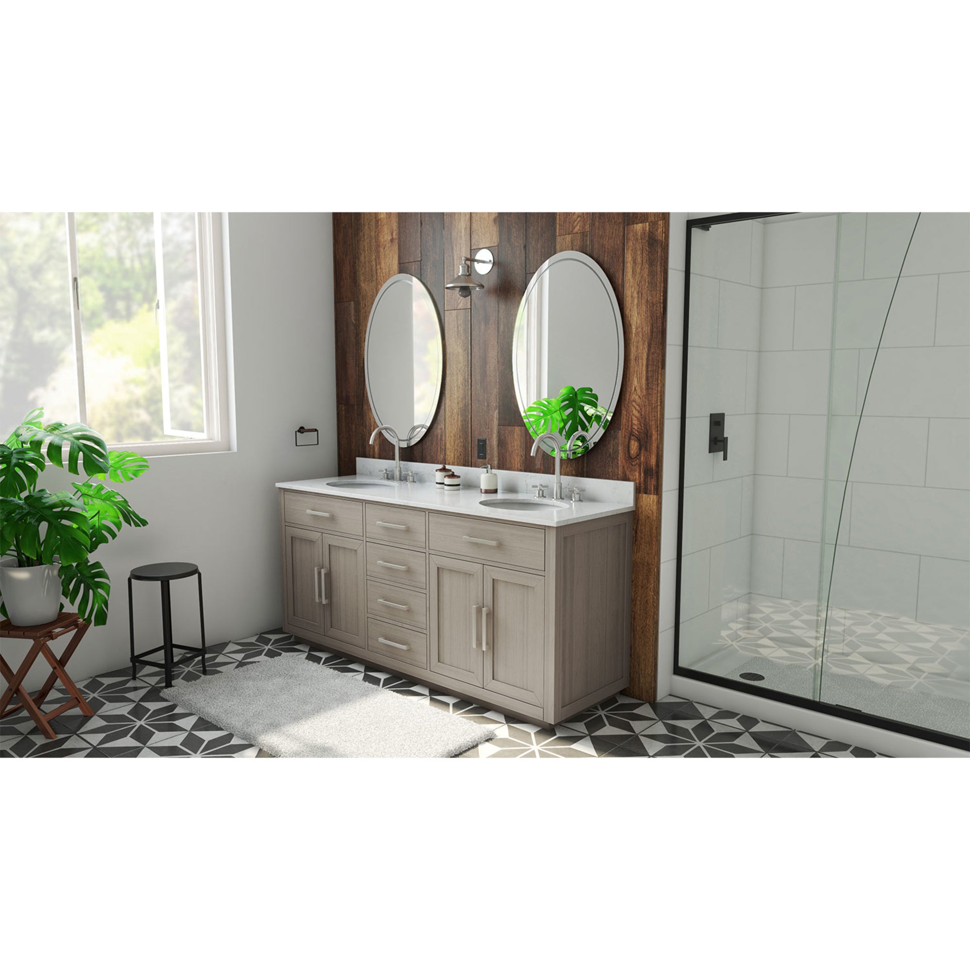 Dexterity 72" Vanity, Oval Sinks
