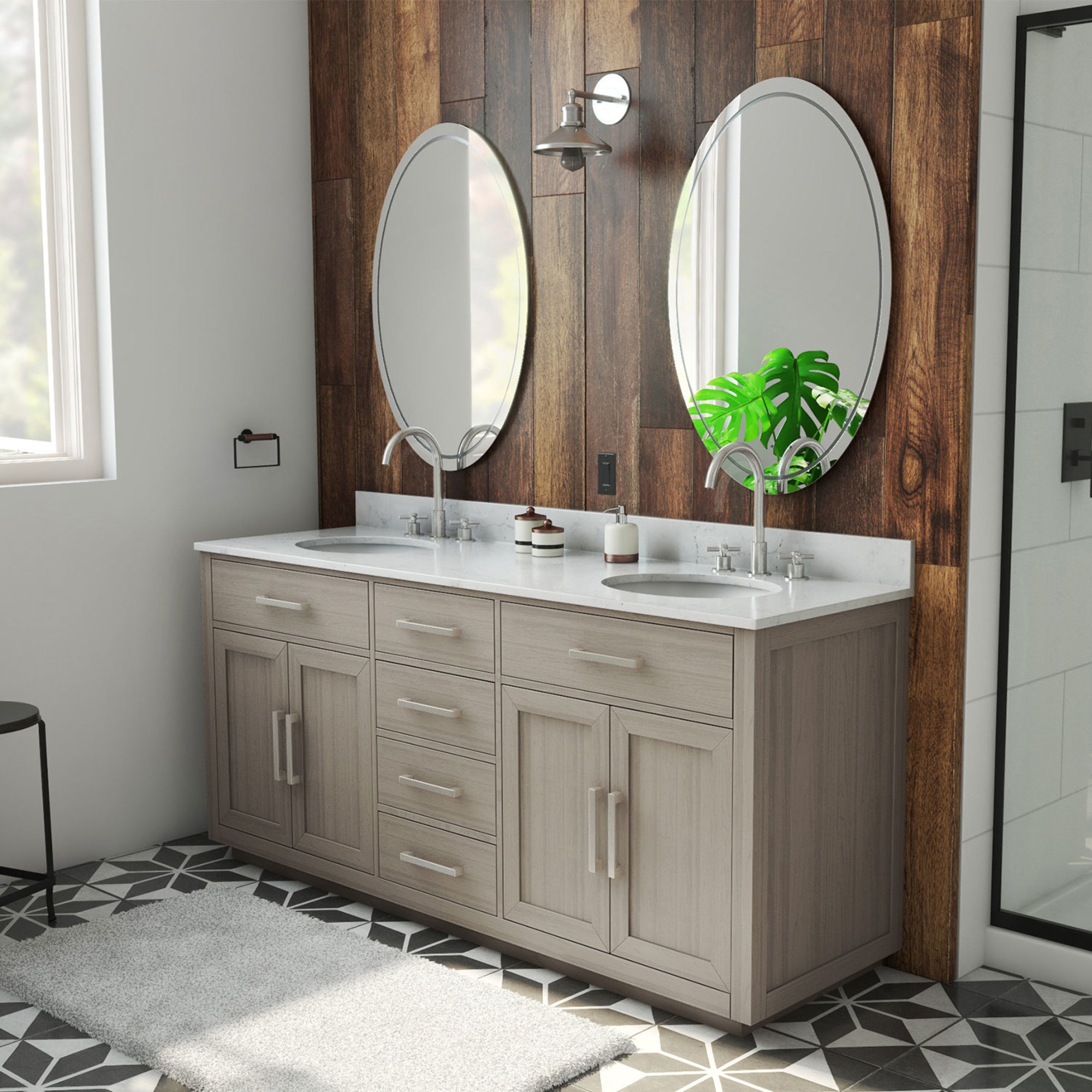 Dexterity 72" Vanity, Oval Sinks
