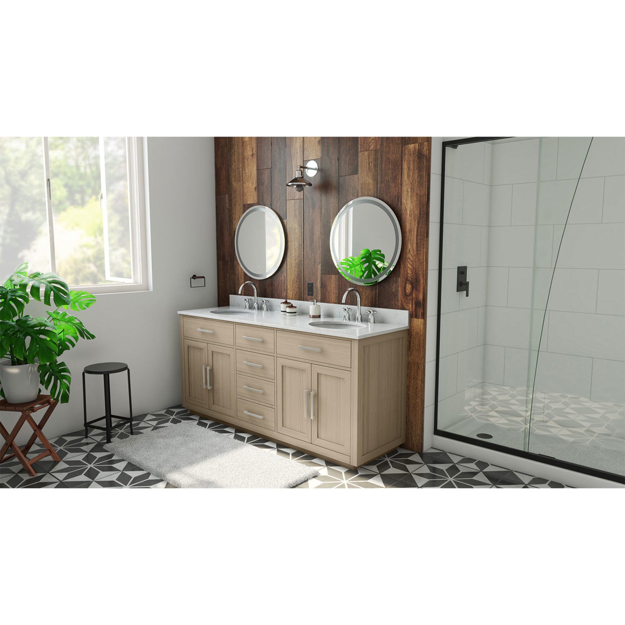 Dexterity 72" Vanity, Oval Sinks
