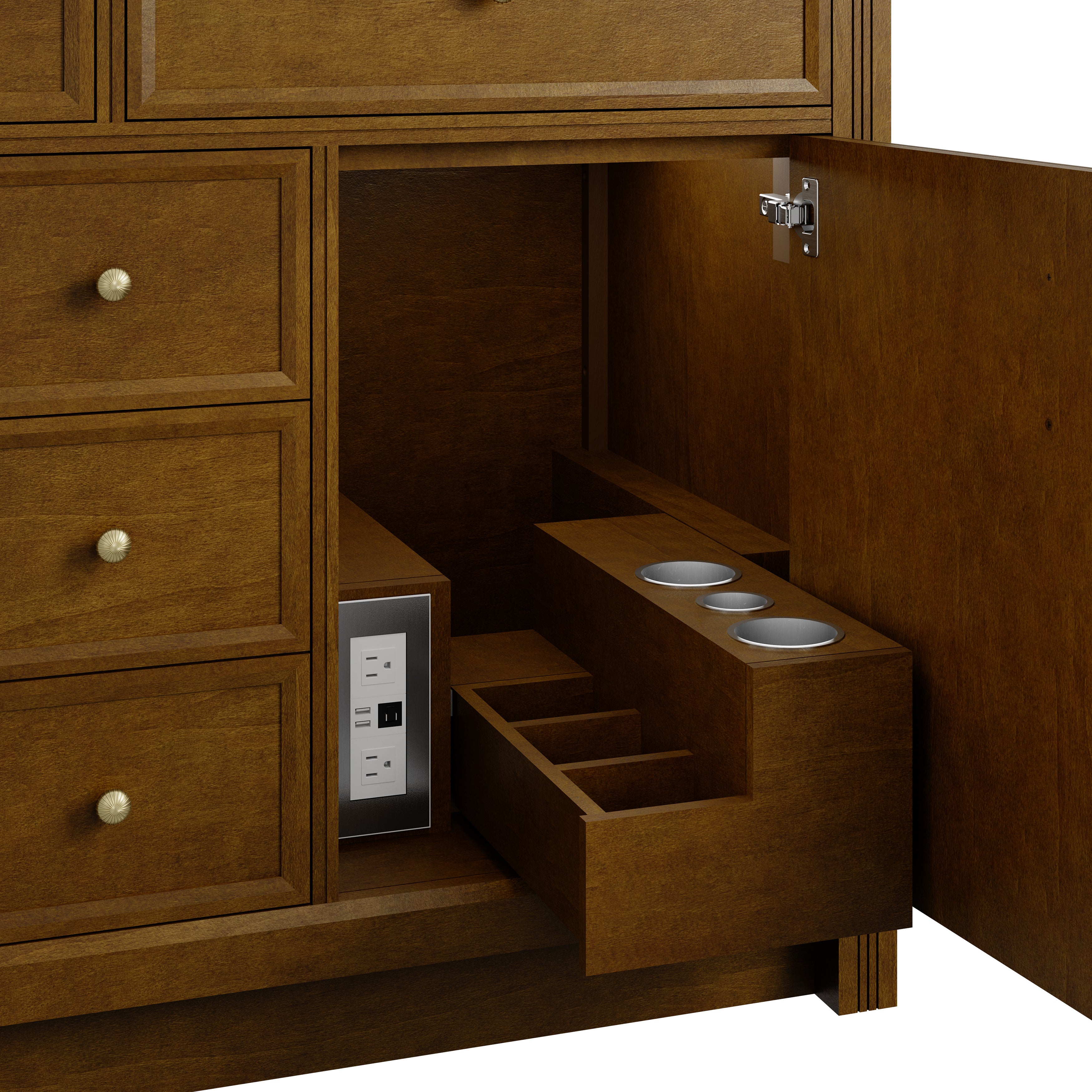 James Martin Bellshire 48" Single Vanity in Honey Oak with 3cm Countertop and FreePower Wireless Charger