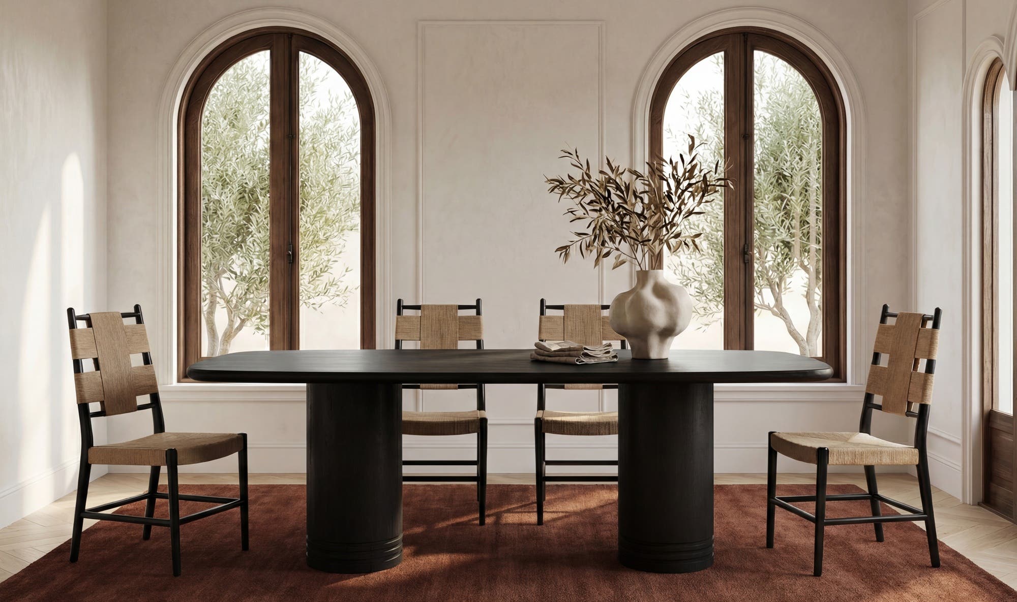 Moes Daphne Dining Table Large Black BB-1050