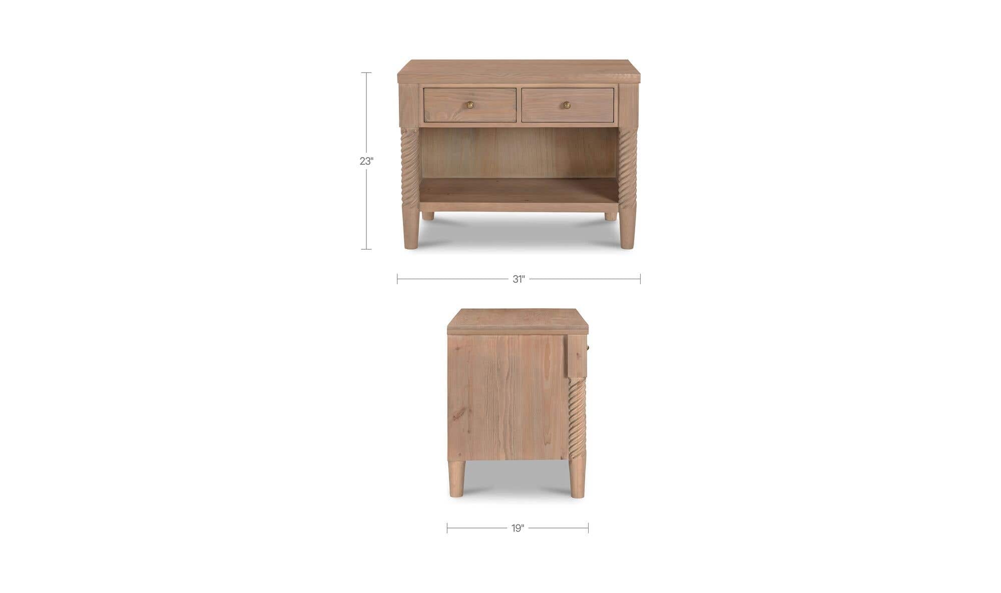 Moes Joni Nightstand Natural BB-1051