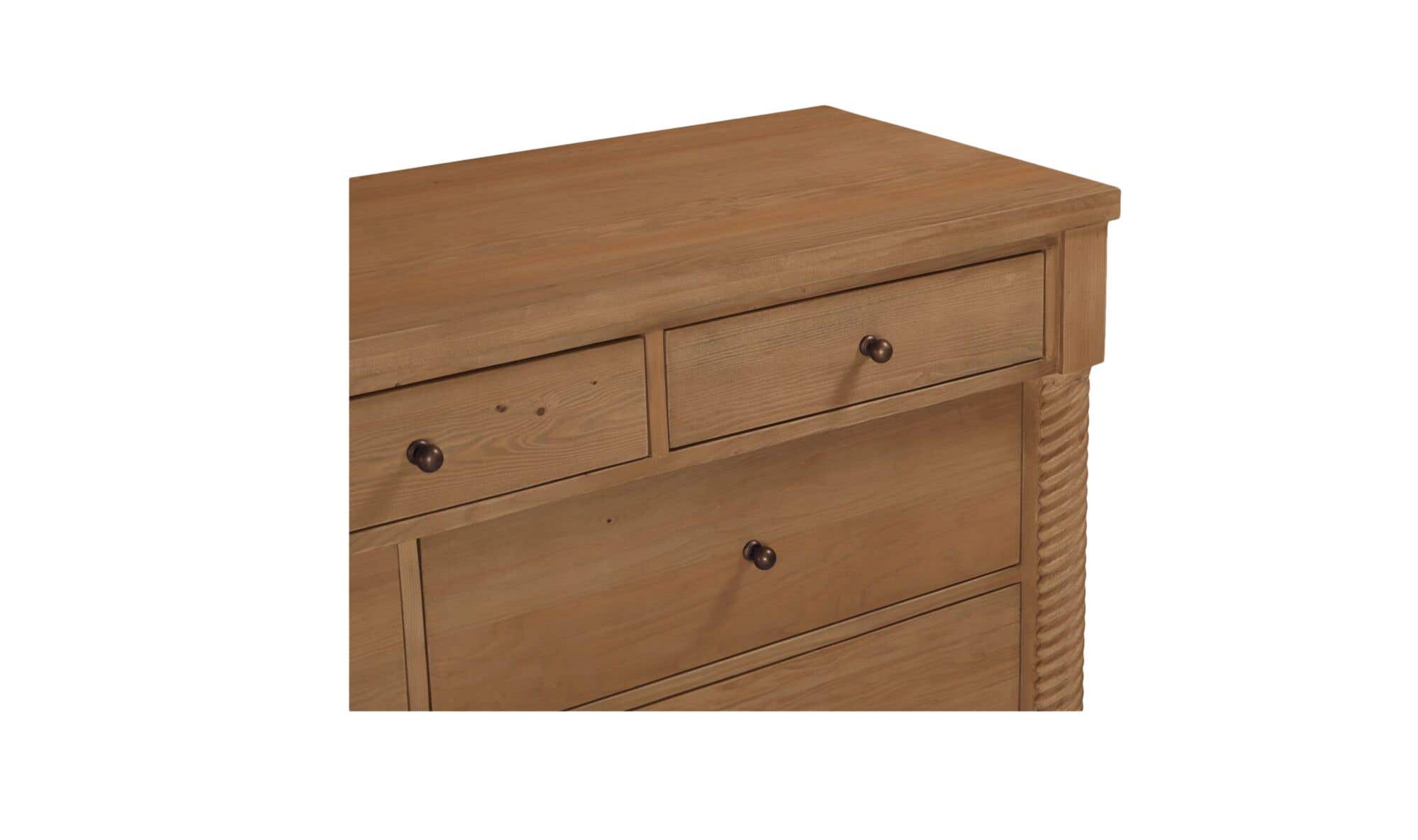 Moes Joni 7 Drawer Dresser Natural BB-1052