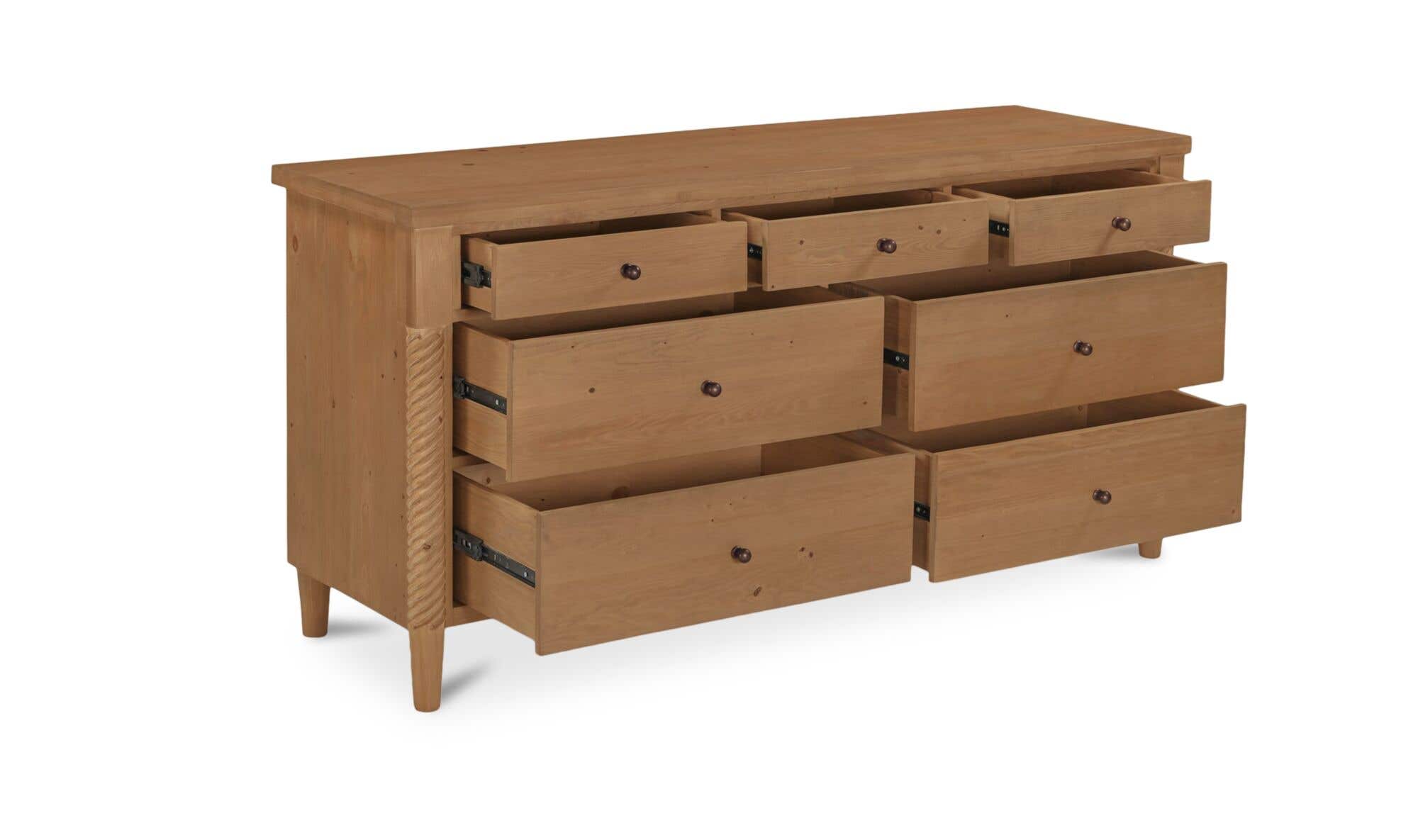 Moes Joni 7 Drawer Dresser Natural BB-1052