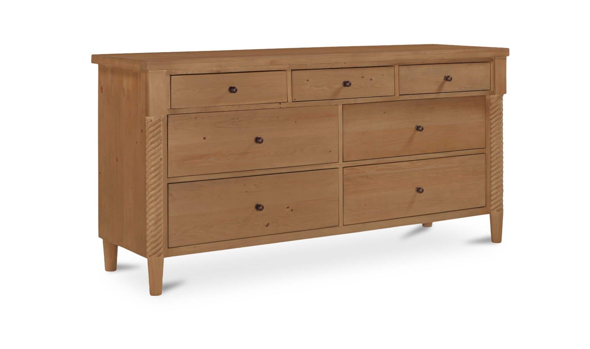 Moes Joni 7 Drawer Dresser Natural BB-1052